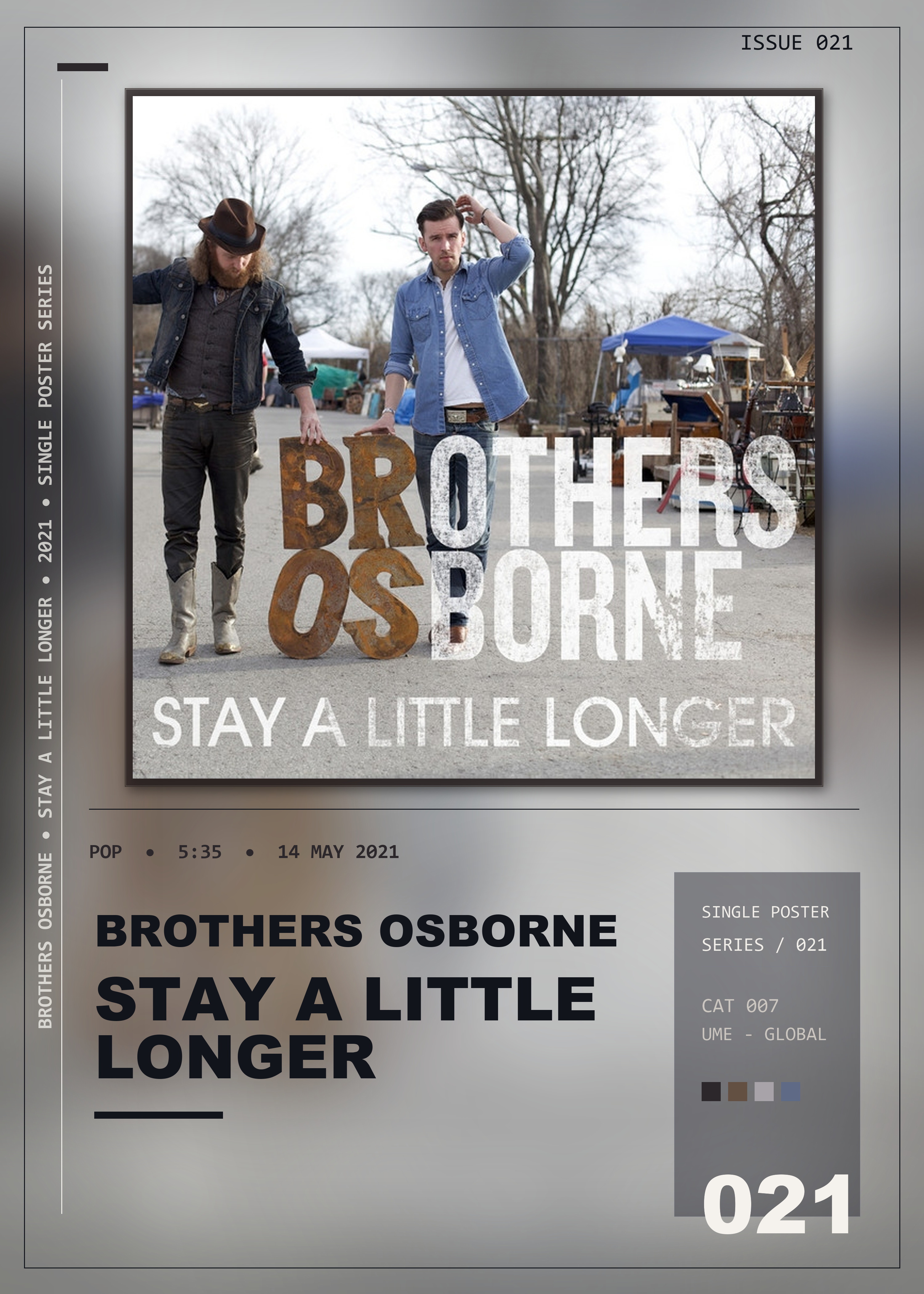 Music poster: Brothers Osborne - Stay A Little Longer