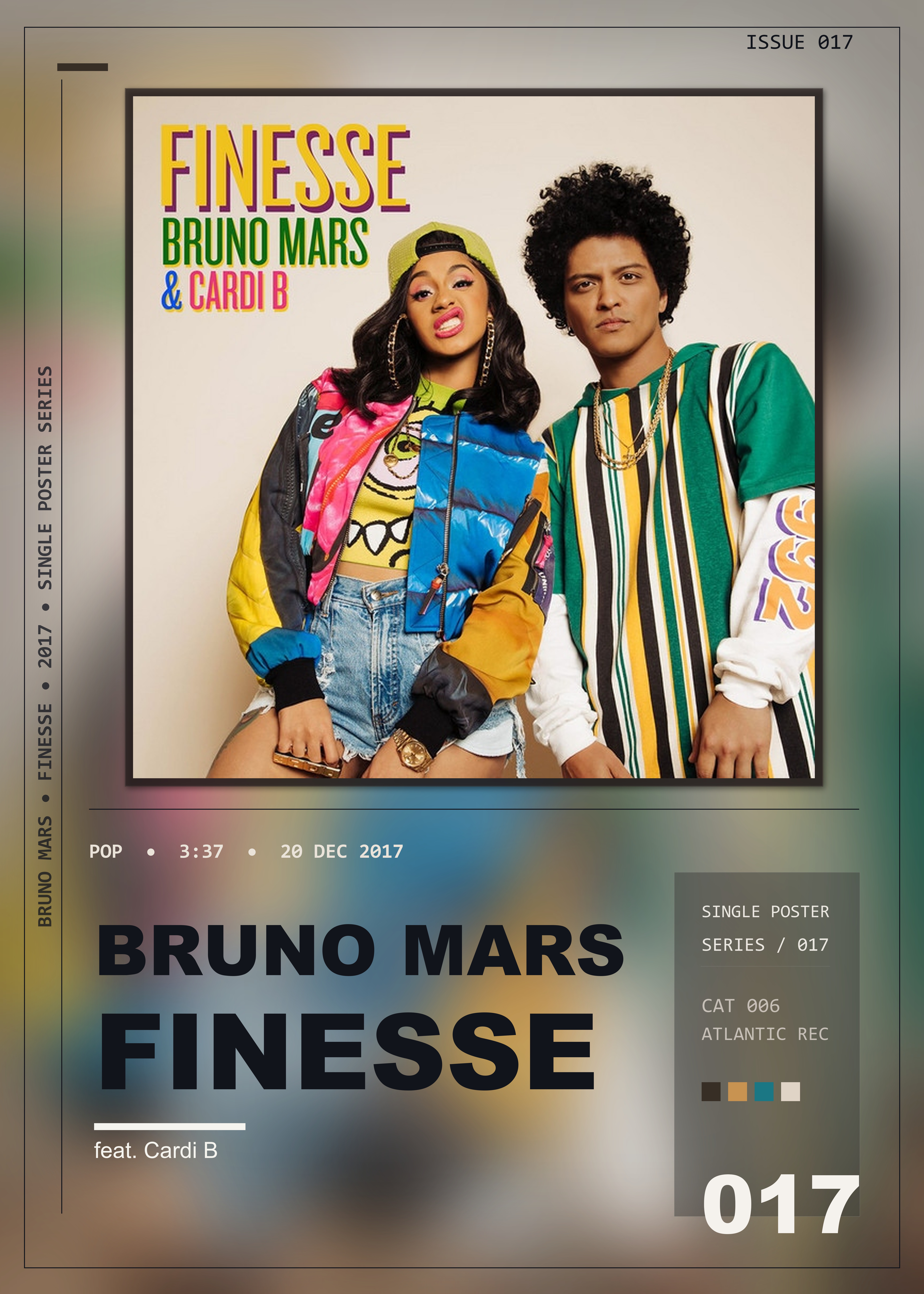 Music poster: Bruno Mars - Finesse Remix feat Cardi B