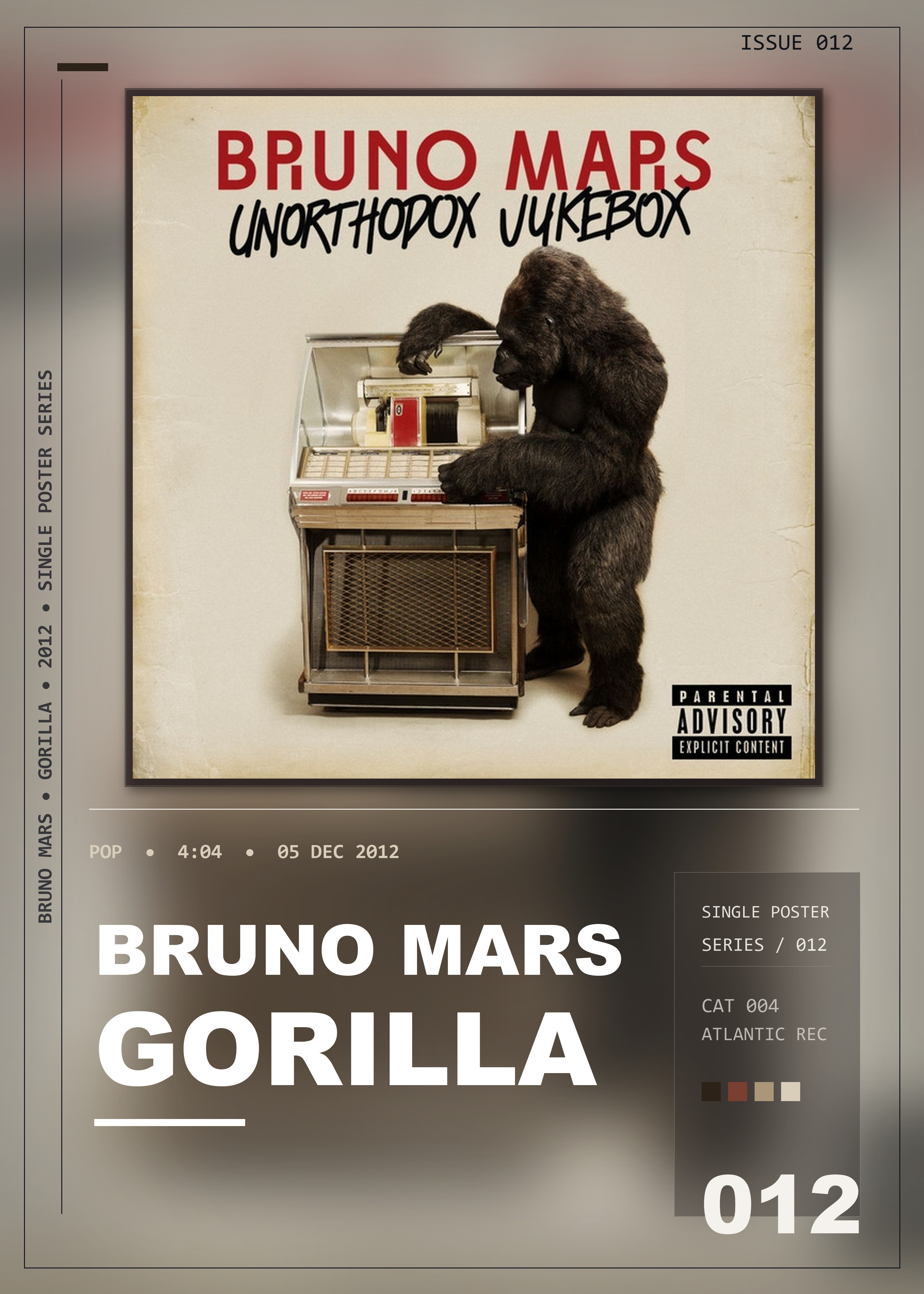 Music poster: Bruno Mars - Gorilla