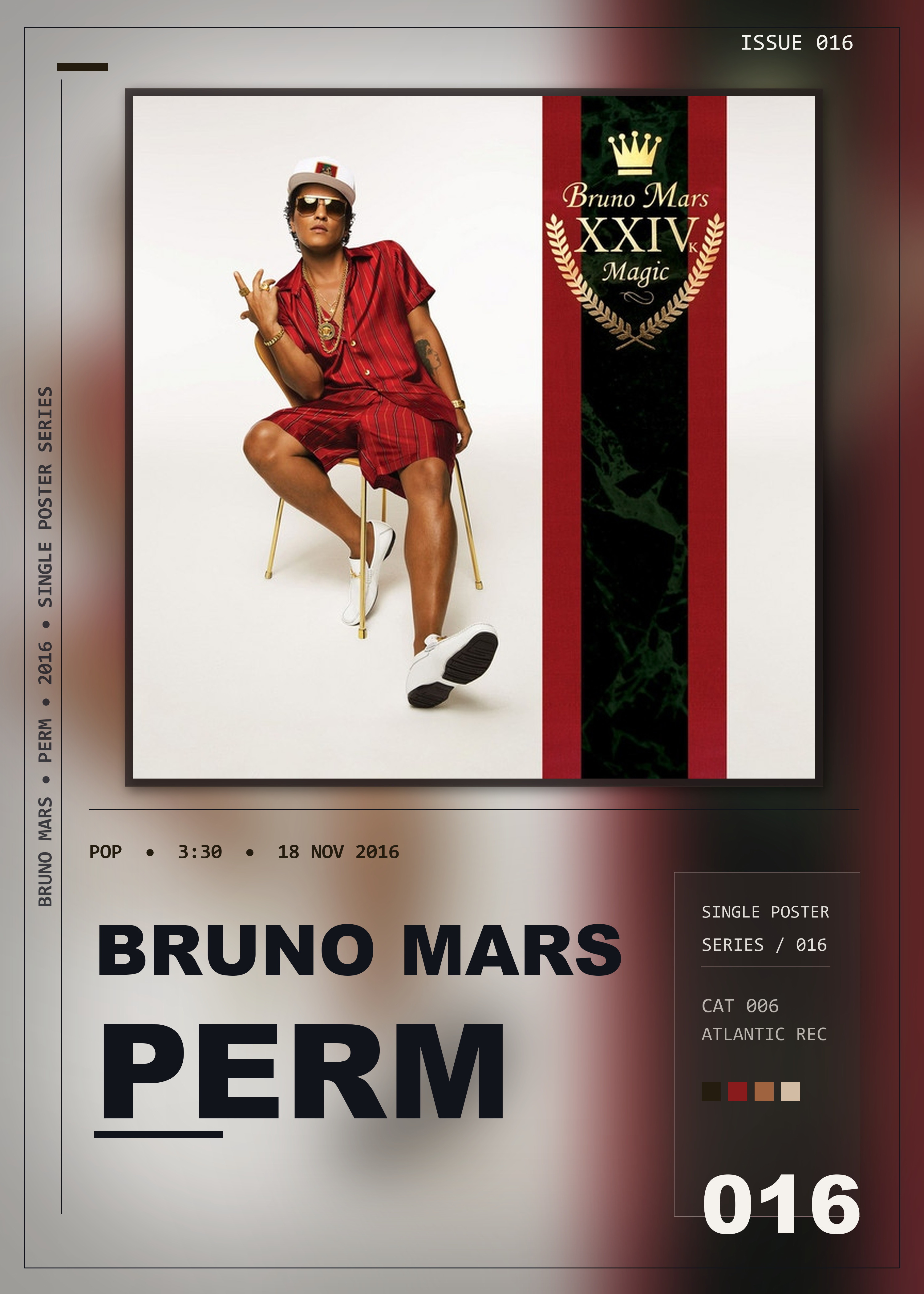 Music poster: Bruno Mars - Perm