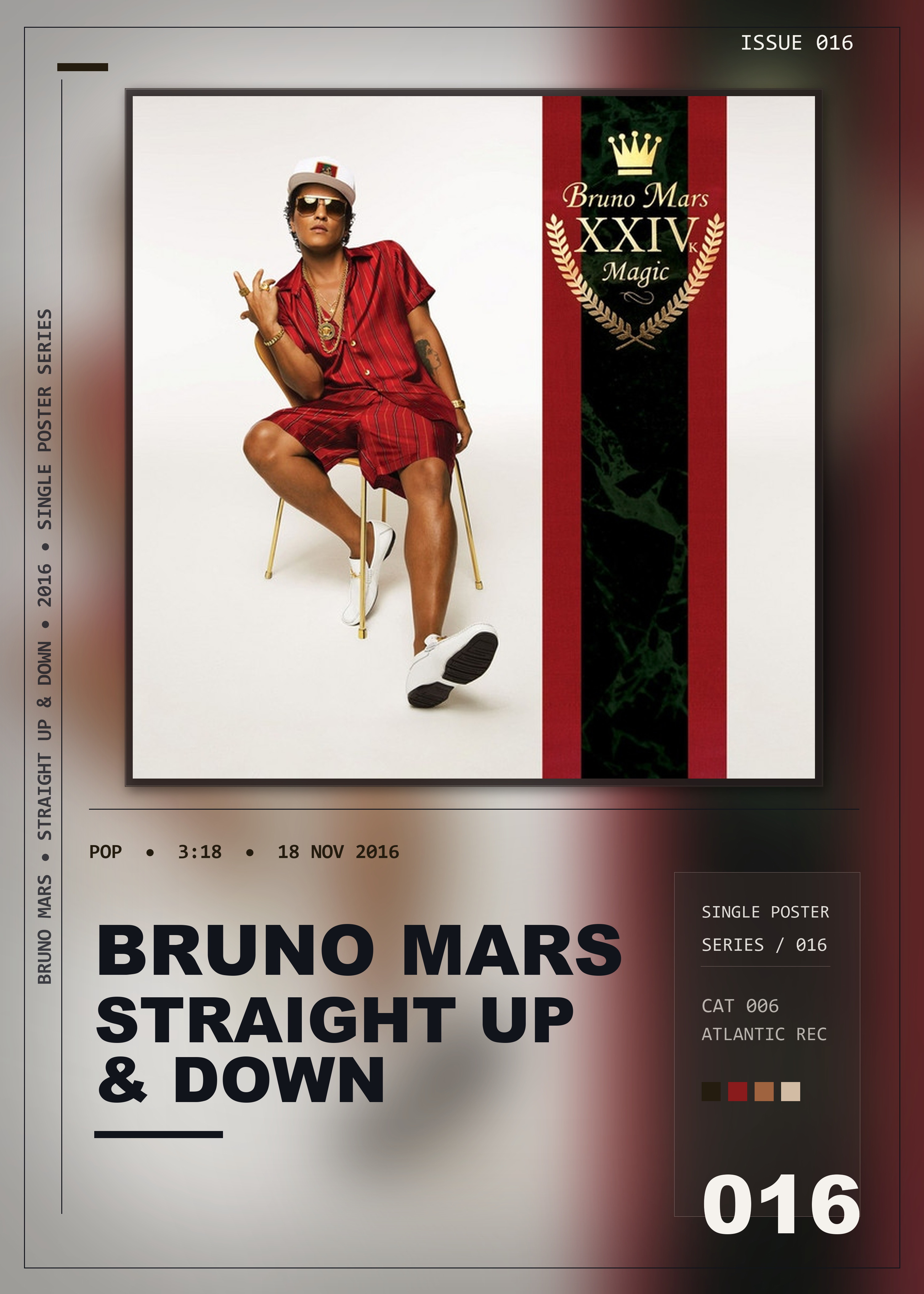 Music poster: Bruno Mars - Straight Up Down