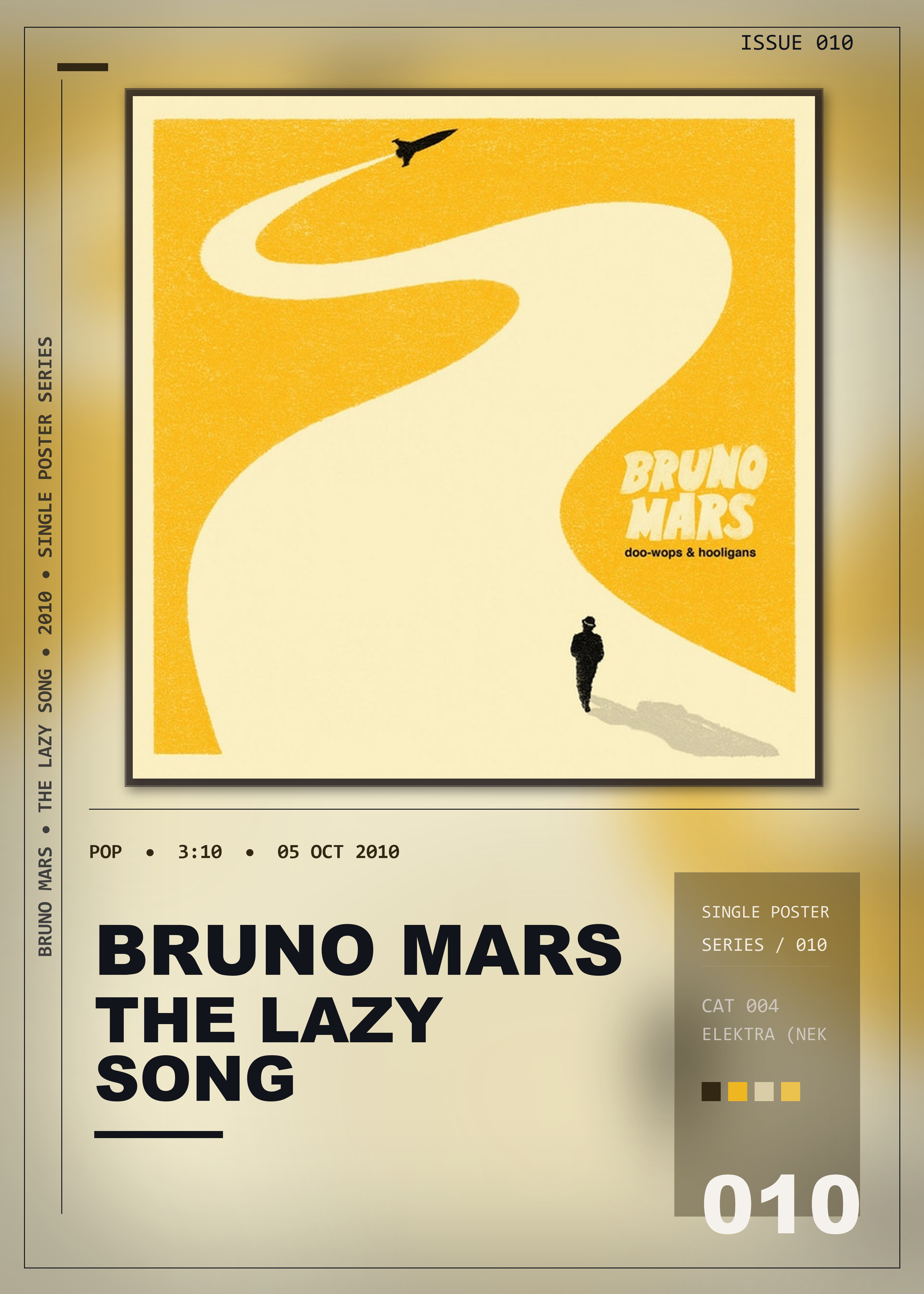 Music poster: Bruno Mars - The Lazy Song