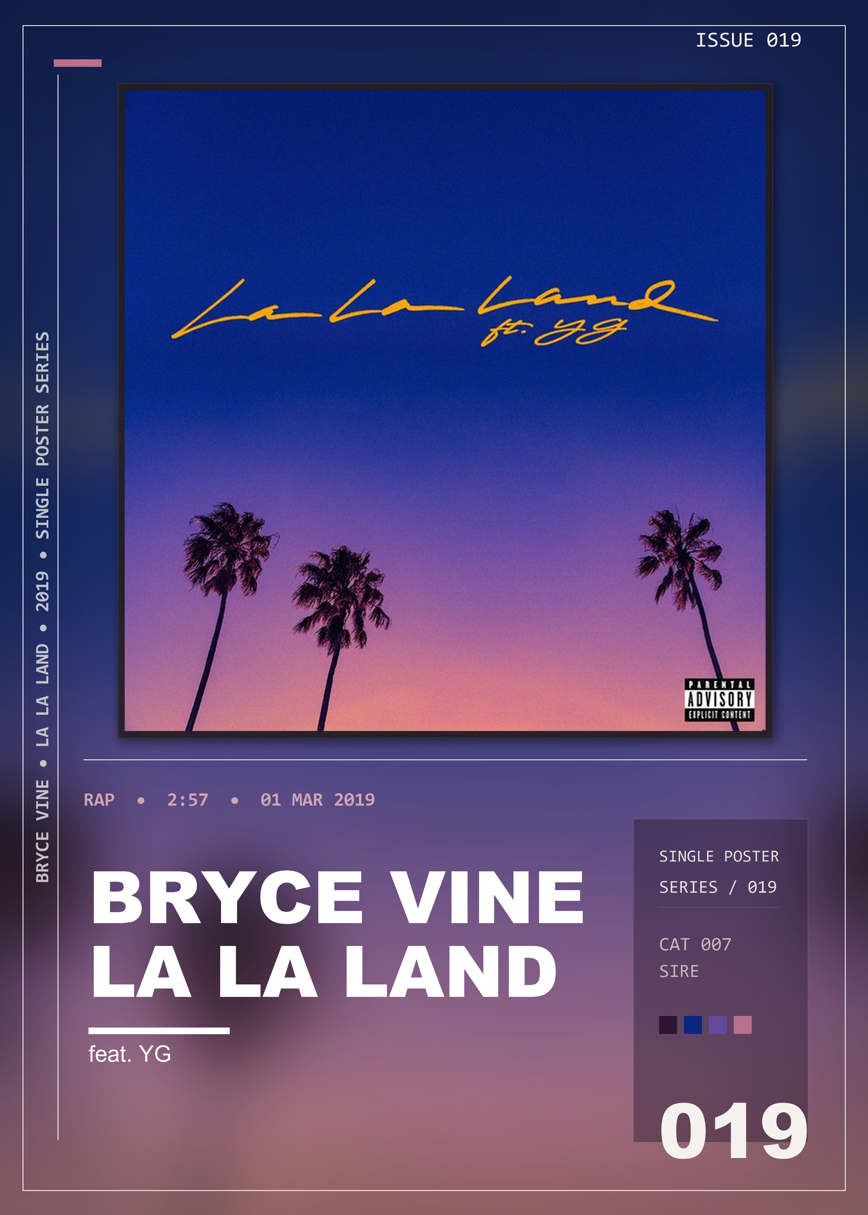 Music poster: Bryce Vine - La La Land feat YG