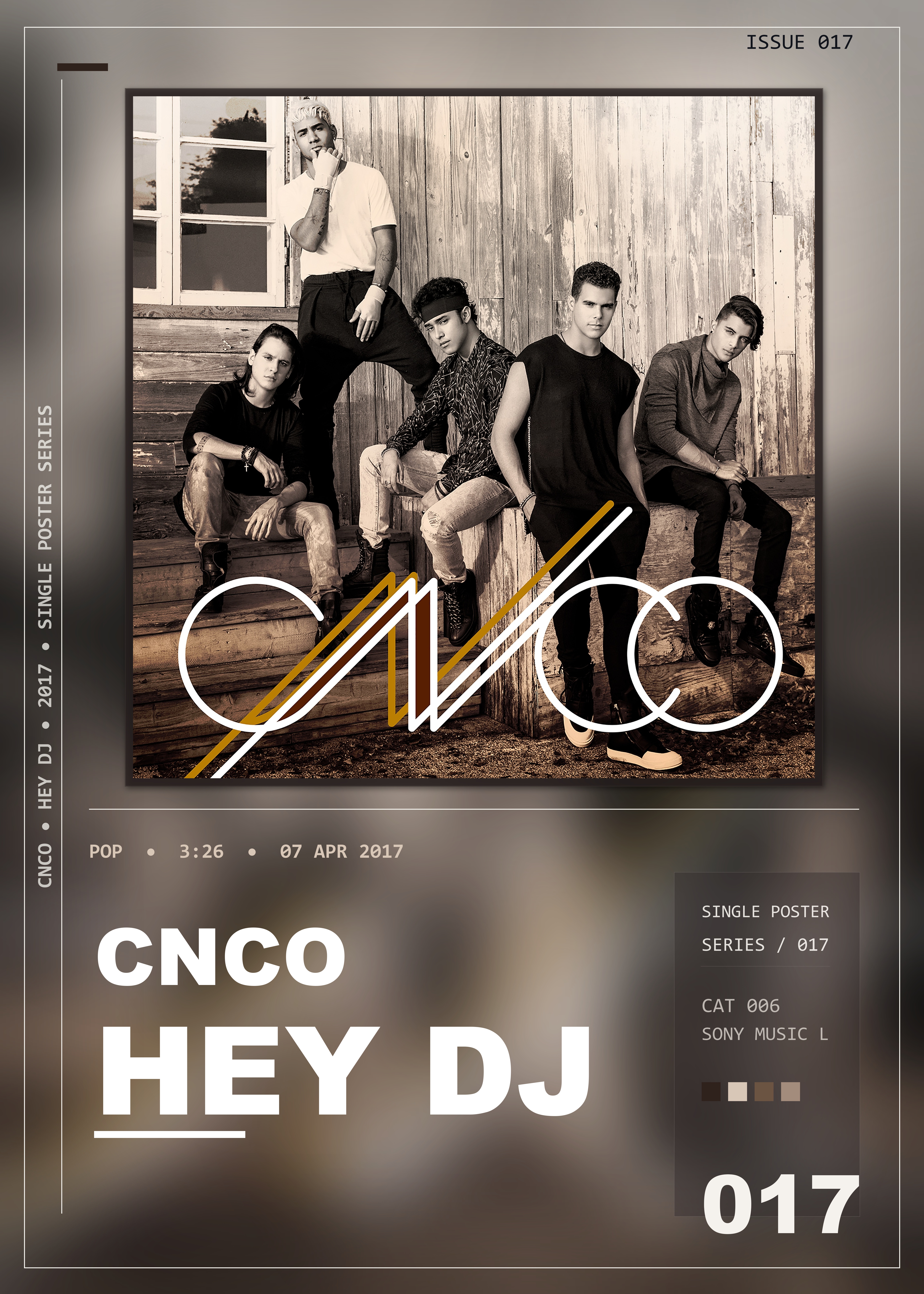 Music poster: CNCO - Hey DJ