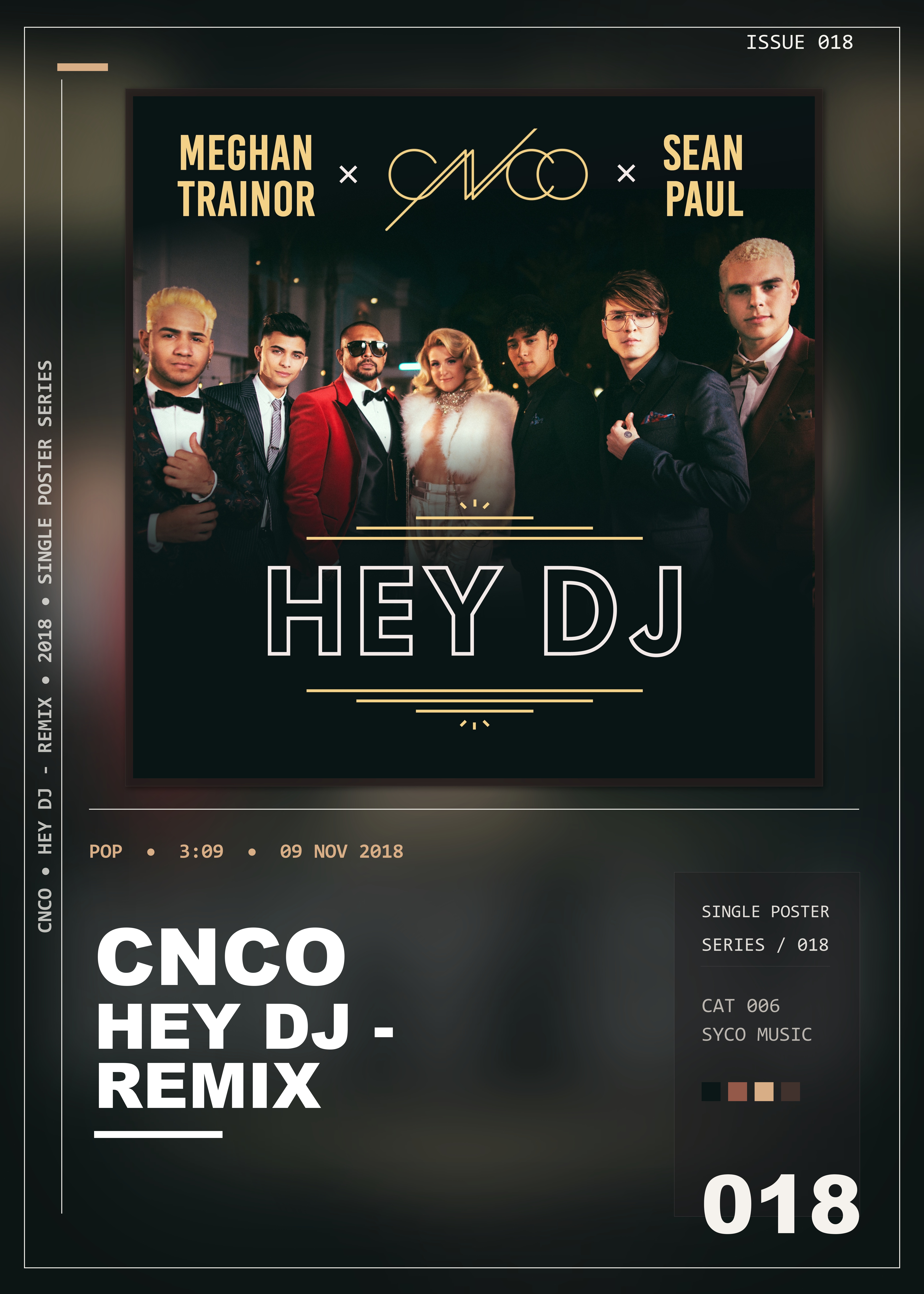 Music poster: CNCO - Hey DJ - Remix