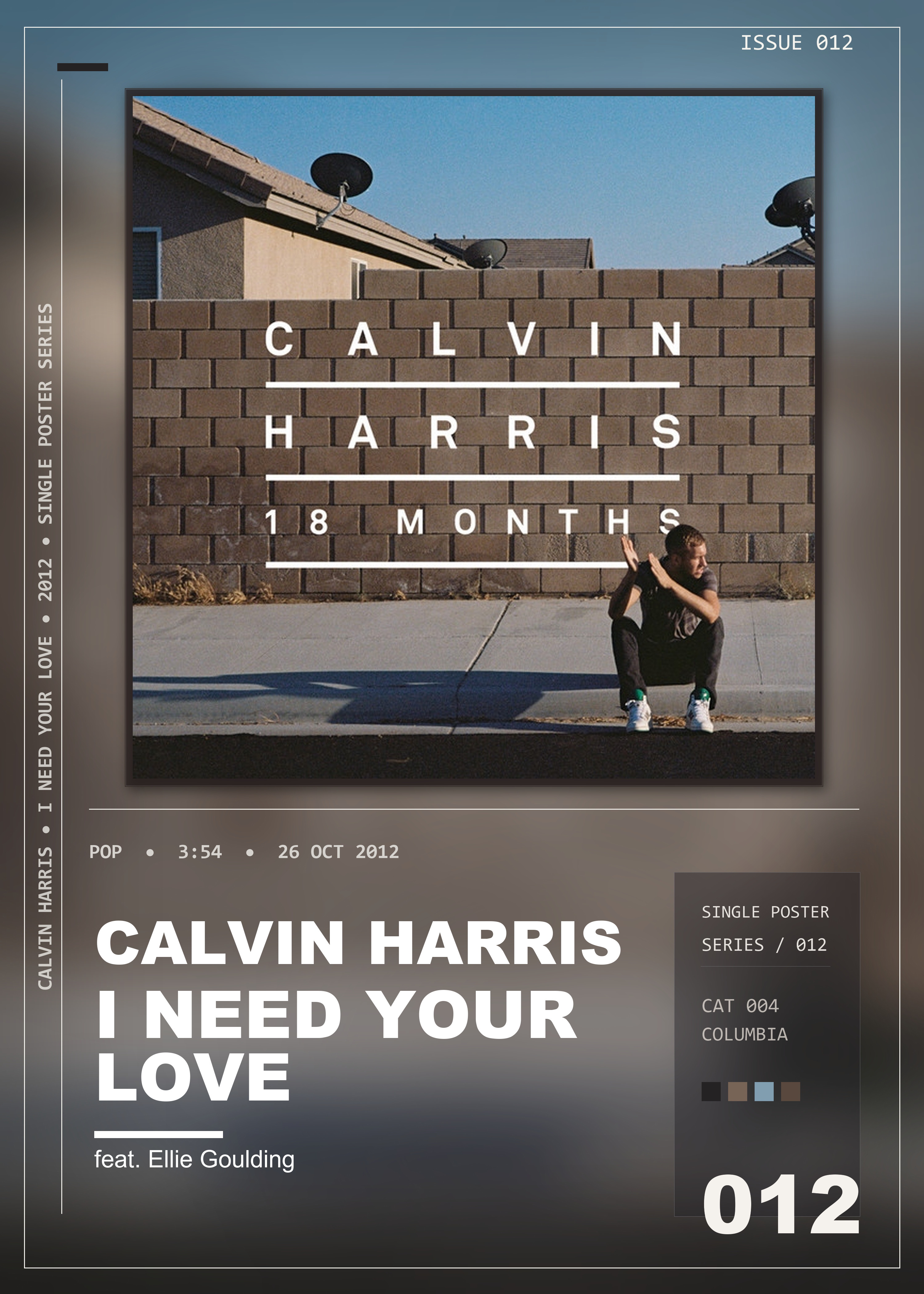 Music poster: Calvin Harris - I Need Your Love feat Ellie Goulding