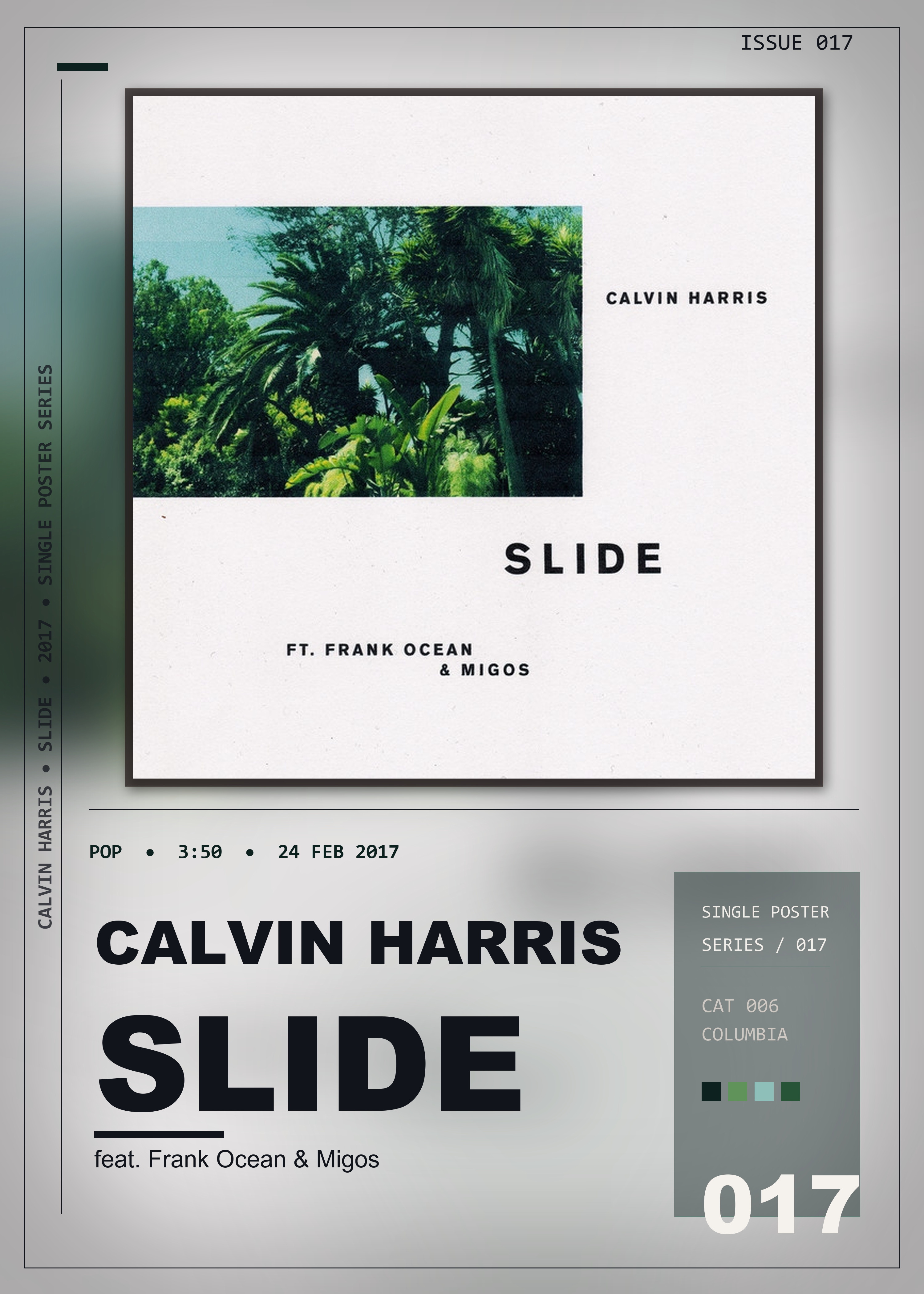 Music poster: Calvin Harris - Slide feat Frank Ocean Migos