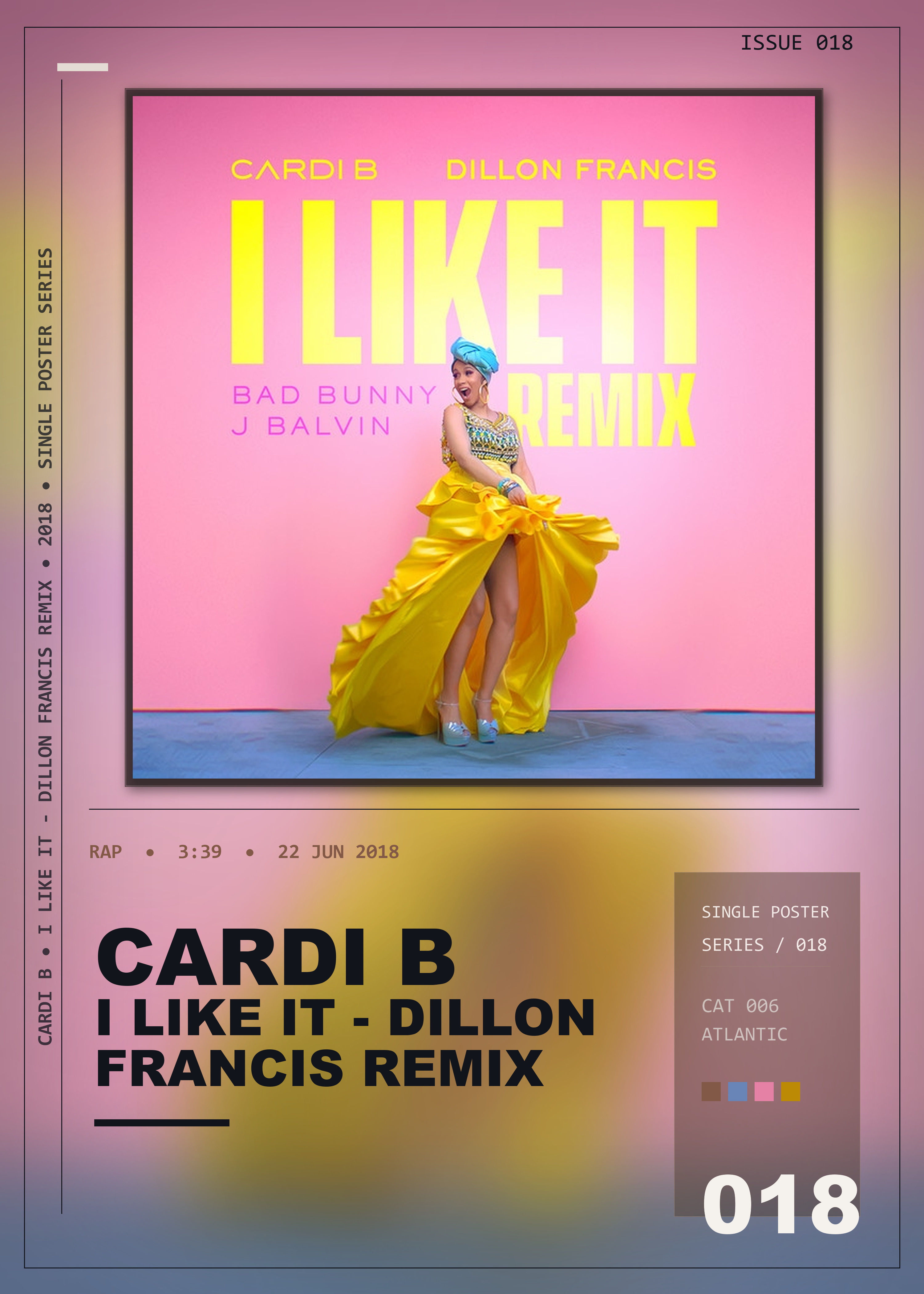 Music poster: Cardi B - I Like It - Dillon Francis Remix