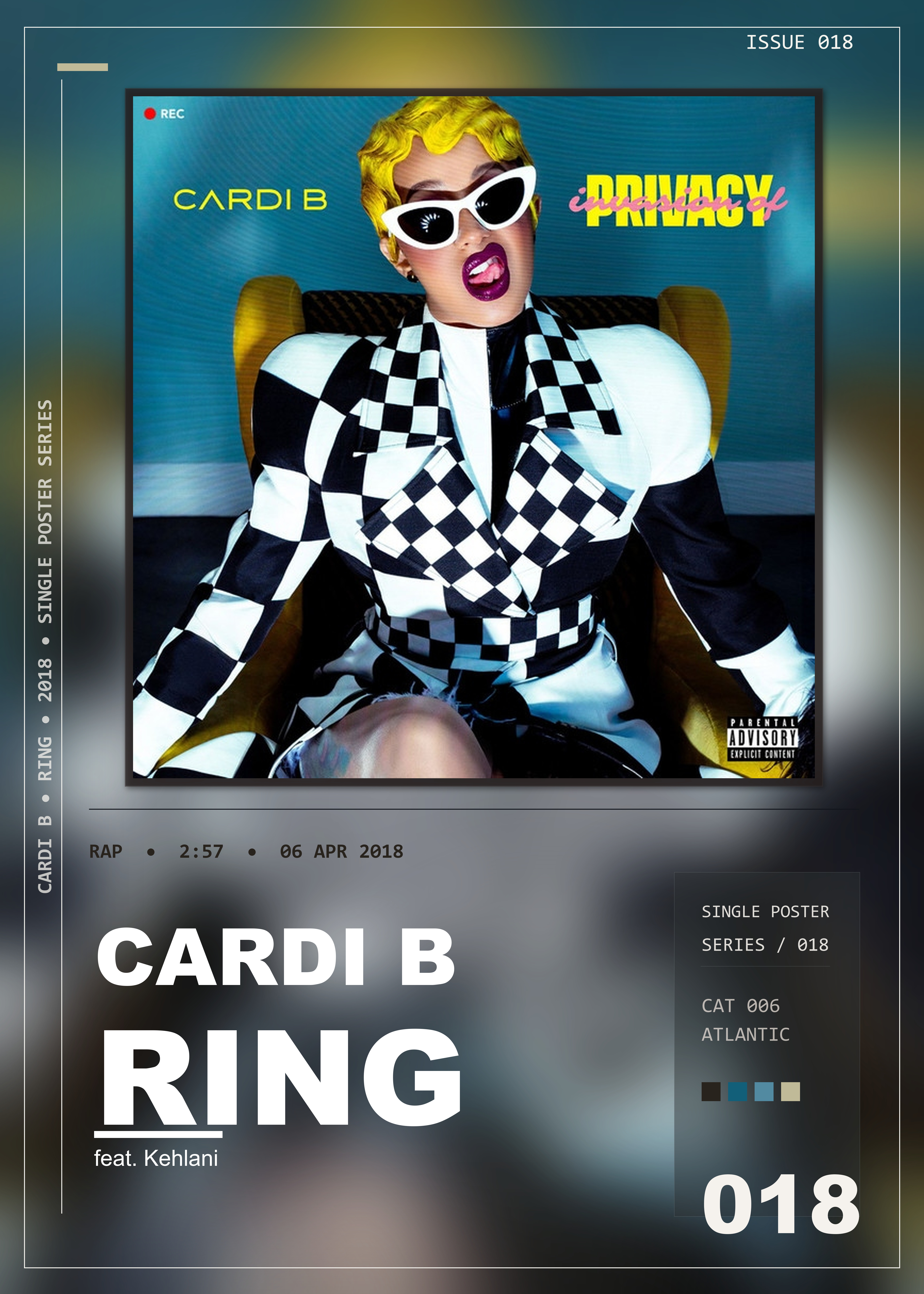 Music poster: Cardi B - Ring feat Kehlani
