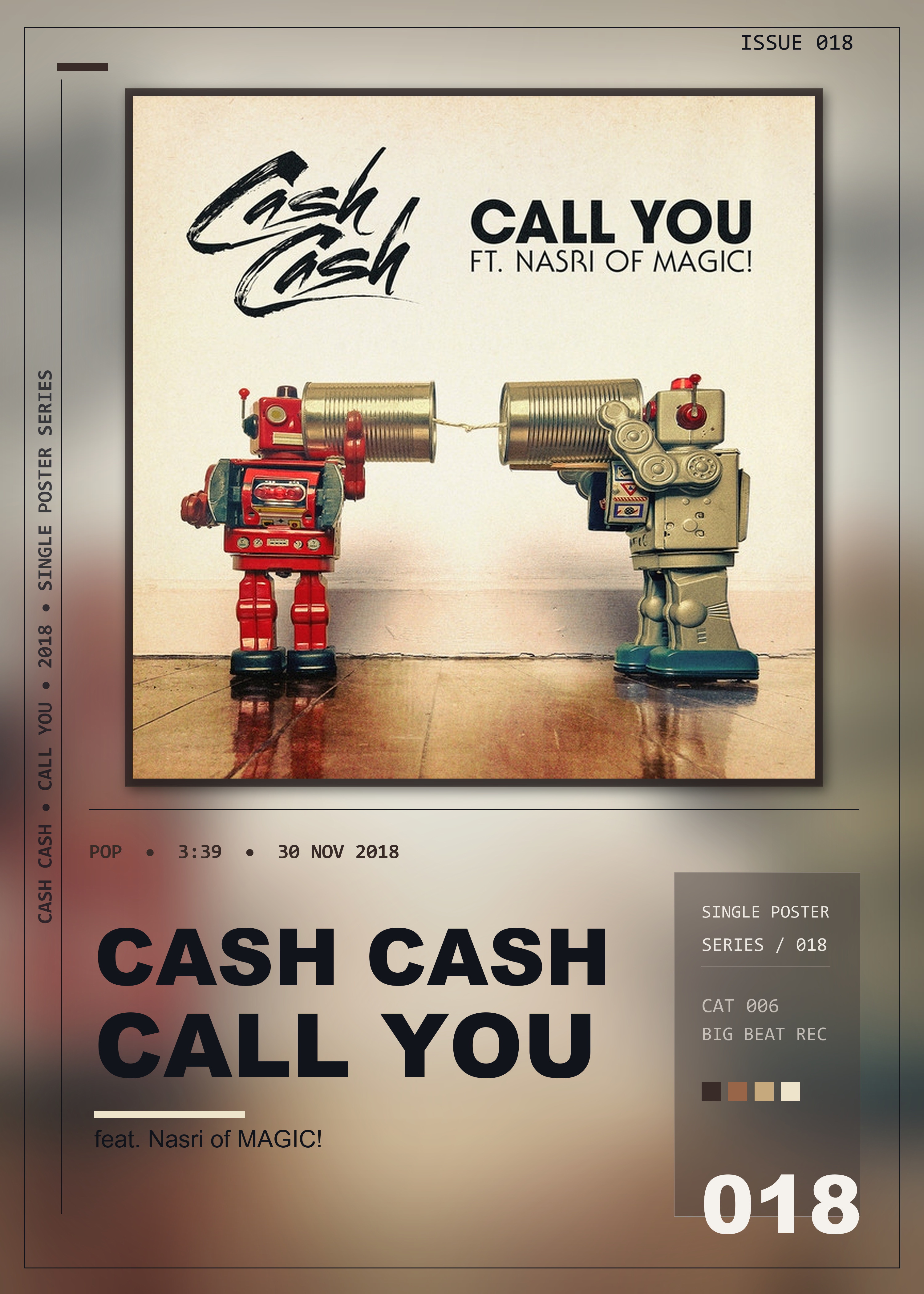 Music poster: Cash Cash - Call You feat Nasri of MAGIC