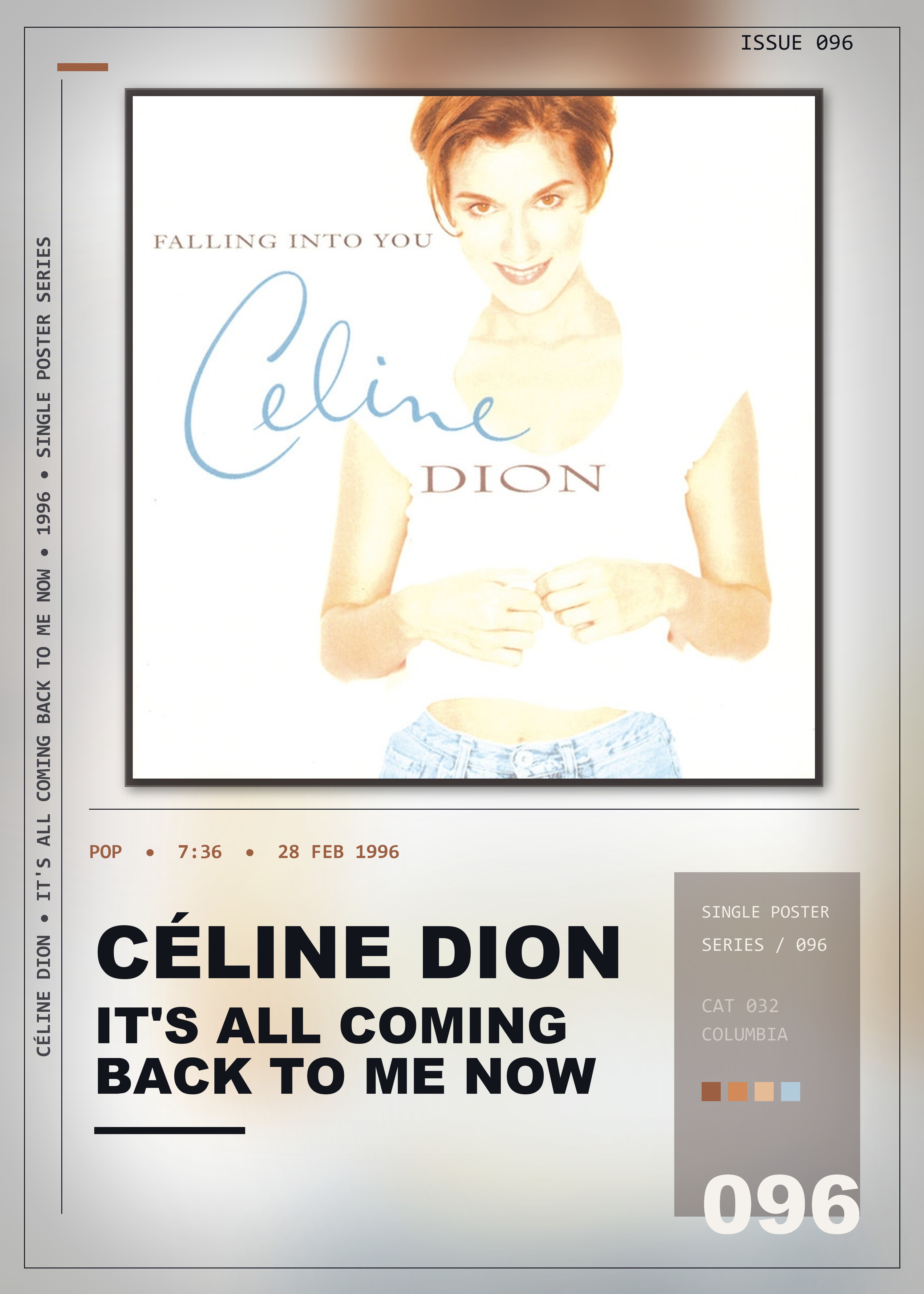 Music poster: Céline Dion - Its All Coming Back to Me Now