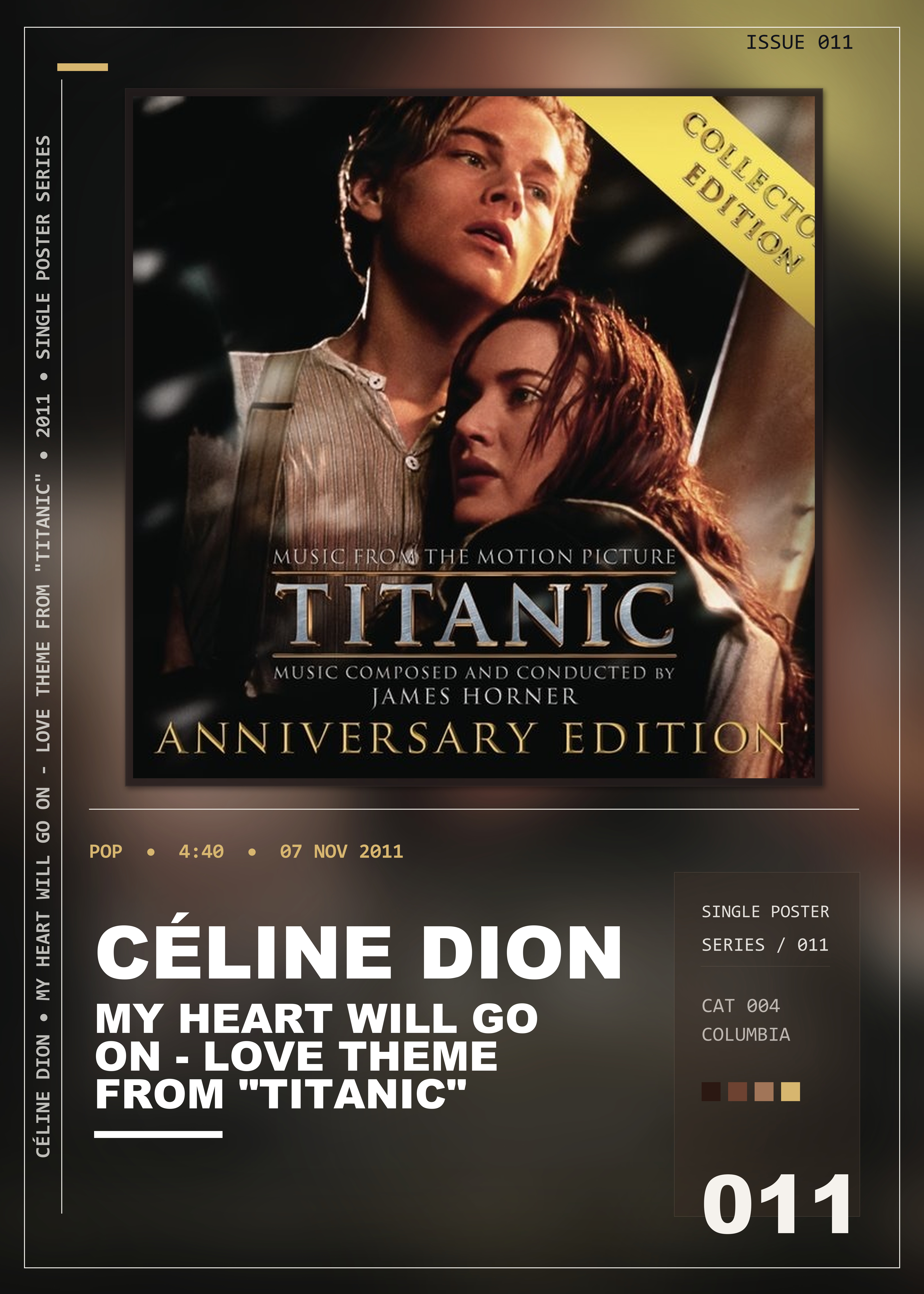 Music poster: Céline Dion - My Heart Will Go On - Love Theme from Titanic