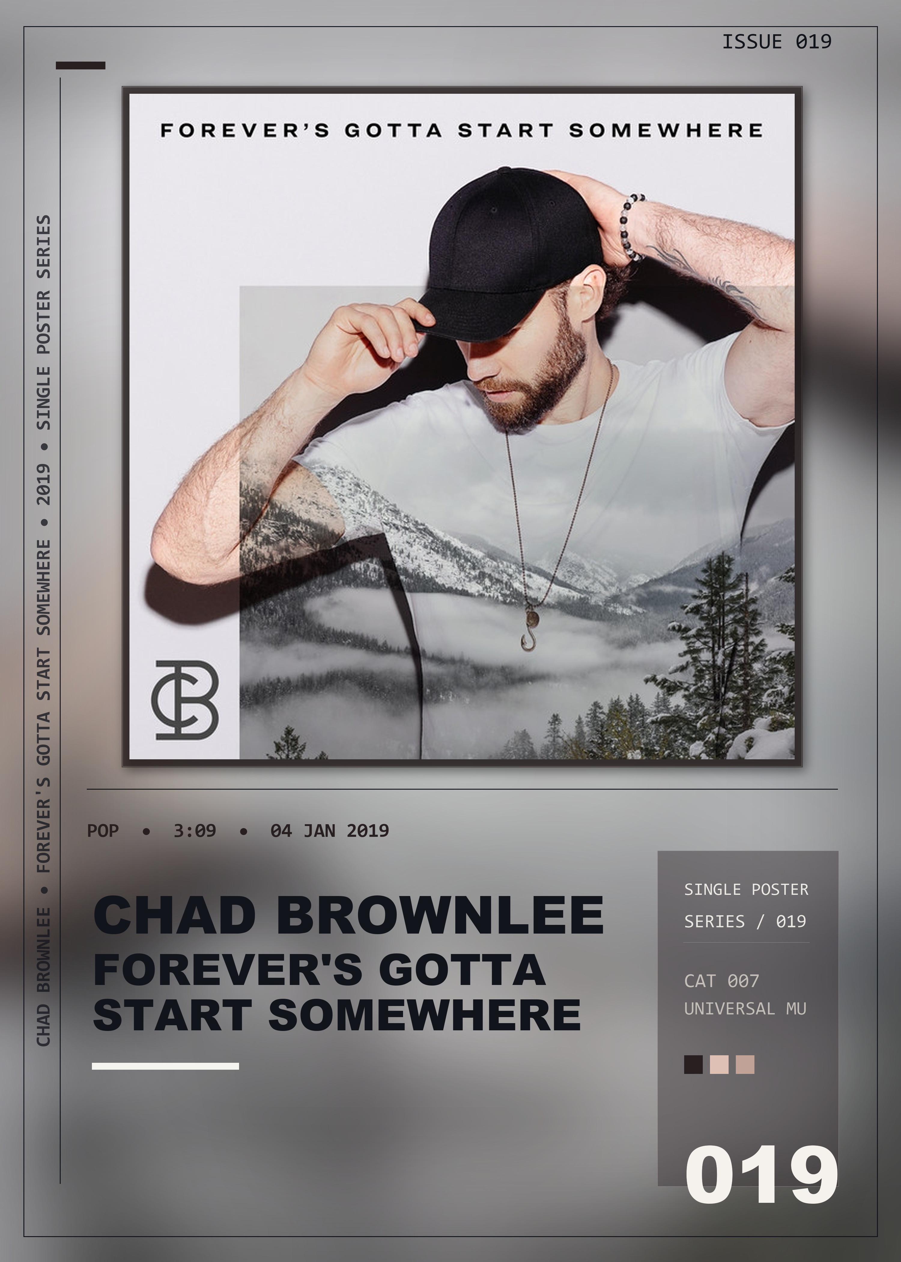 Music poster: Chad Brownlee - Forevers Gotta Start Somewhere