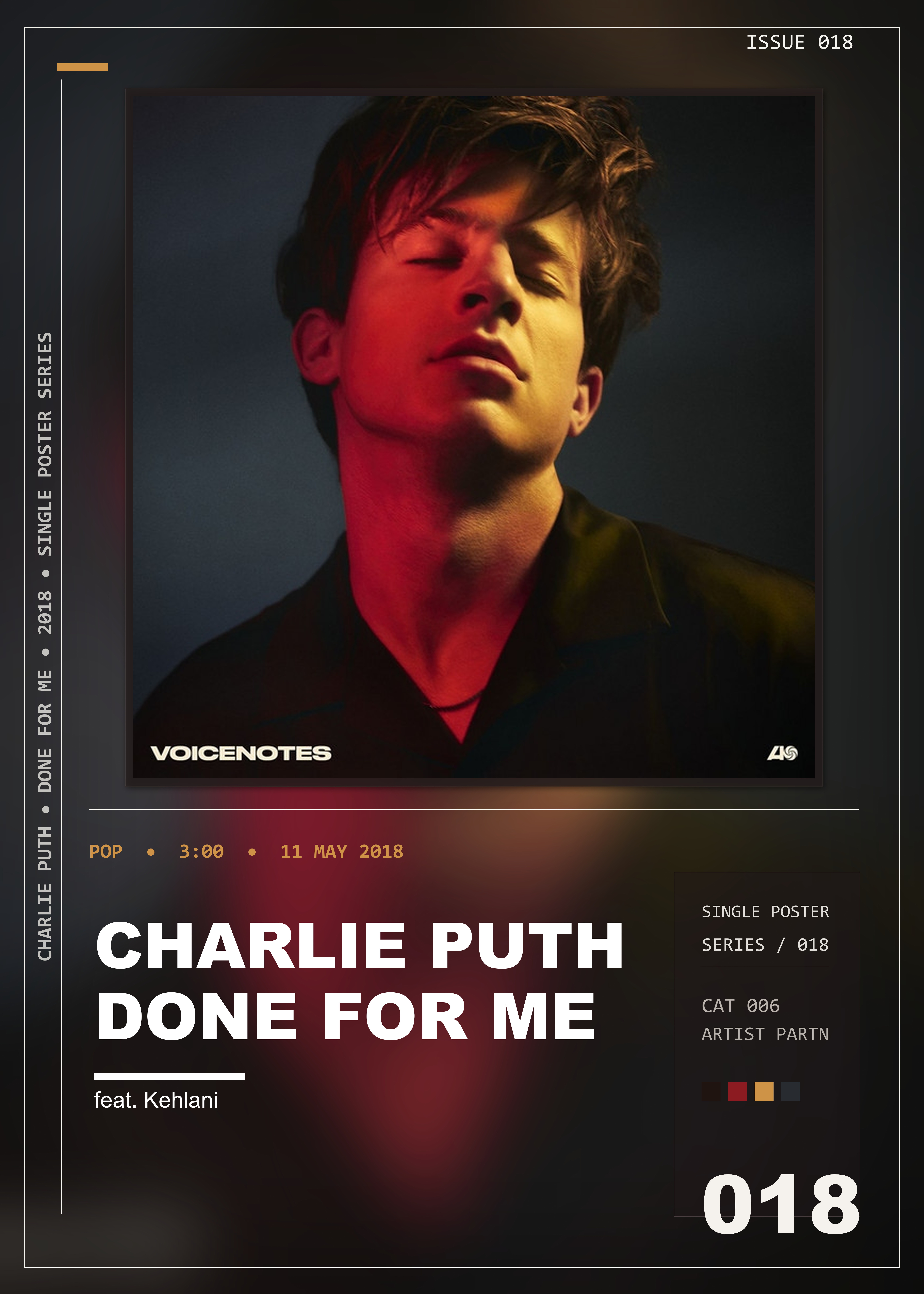 Music poster: Charlie Puth - Done for Me feat Kehlani