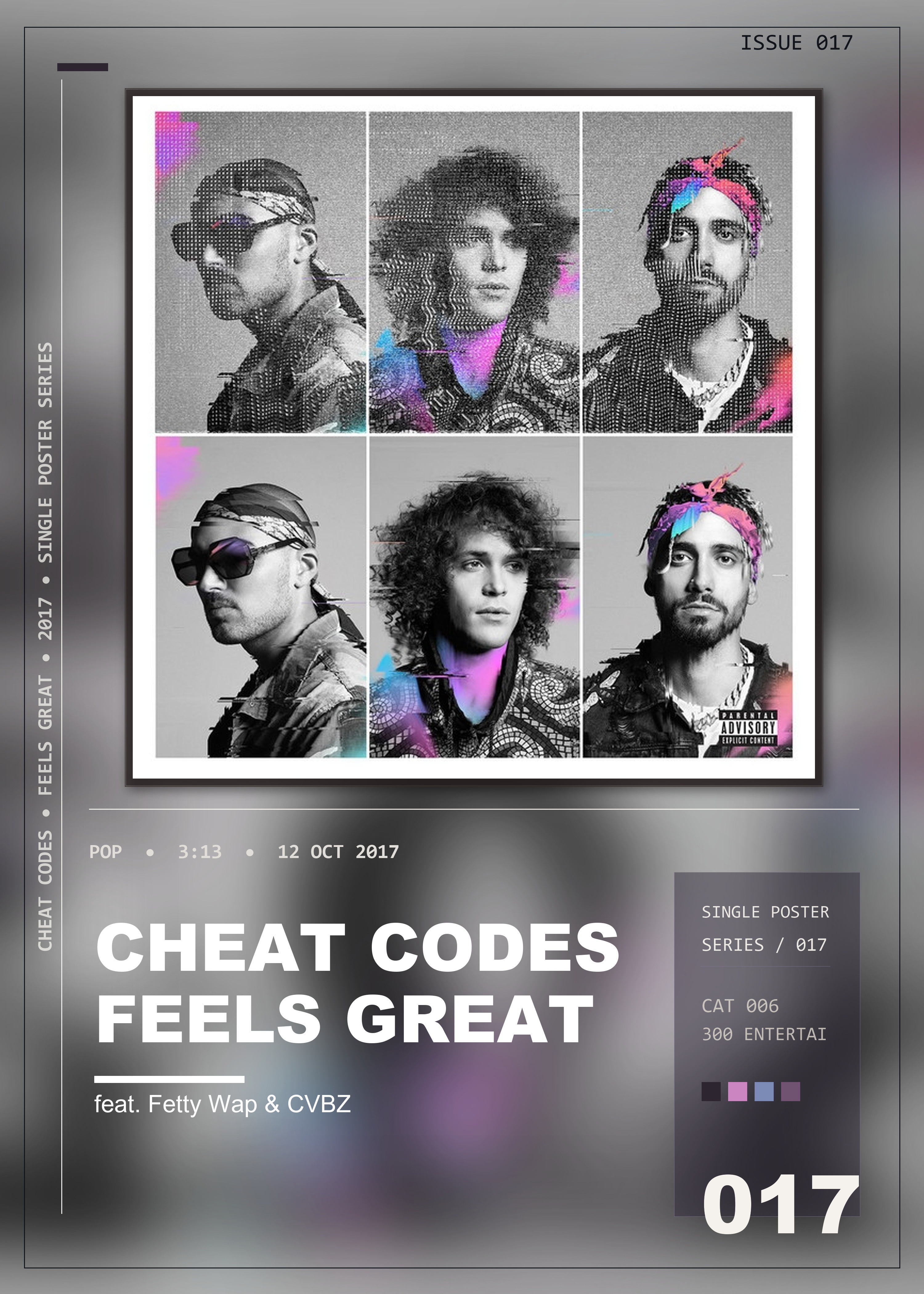 Music poster: Cheat Codes - Feels Great feat Fetty Wap CVBZ