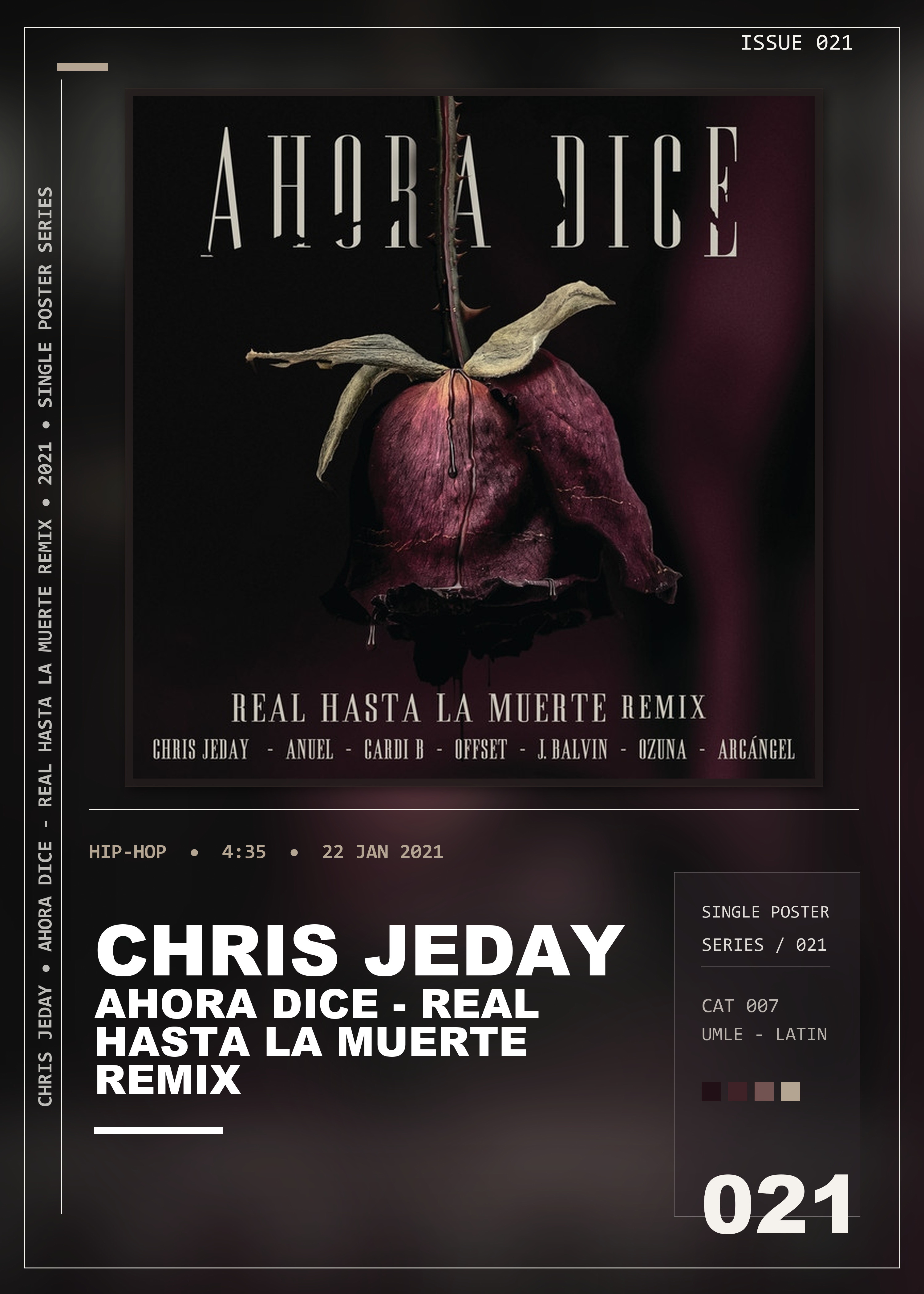 Music poster: Chris Jeday - Ahora Dice - Real Hasta La Muerte Remix