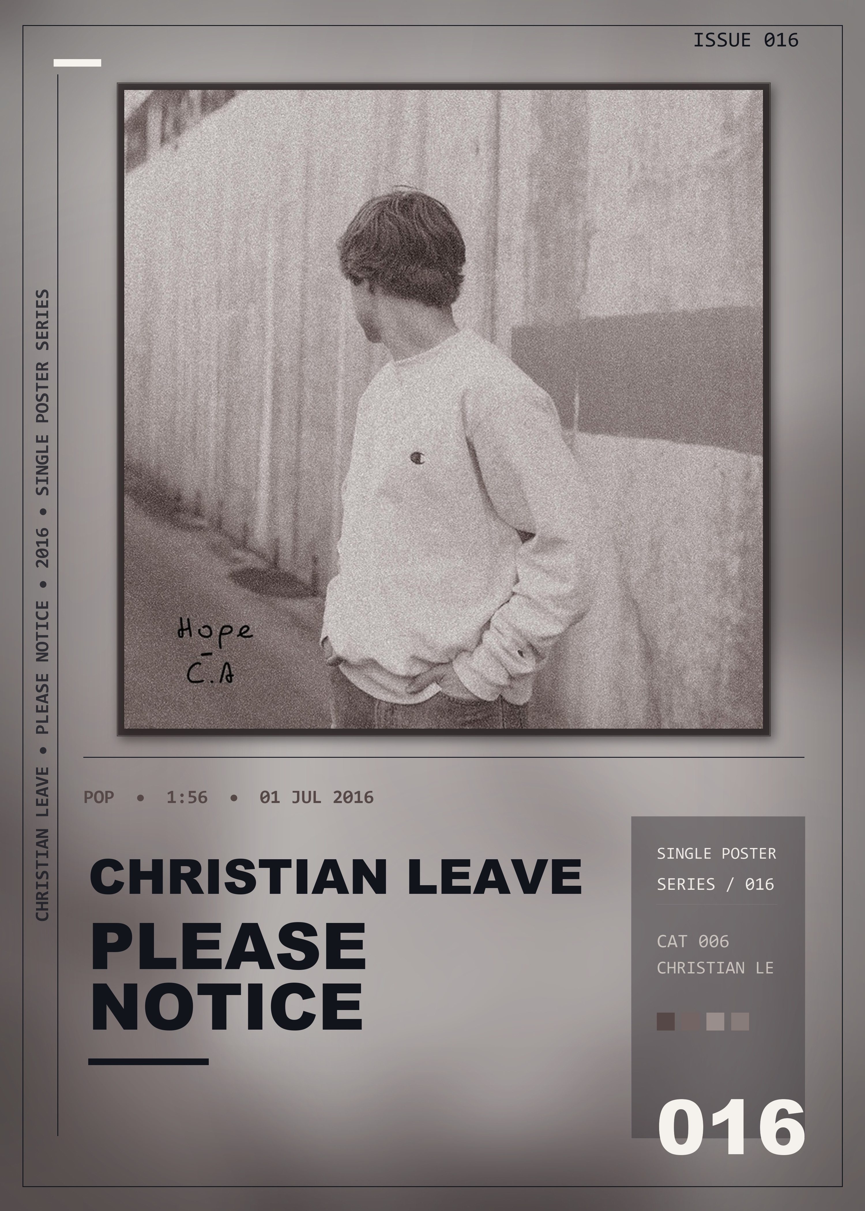Music poster: Christian Leave - Please Notice