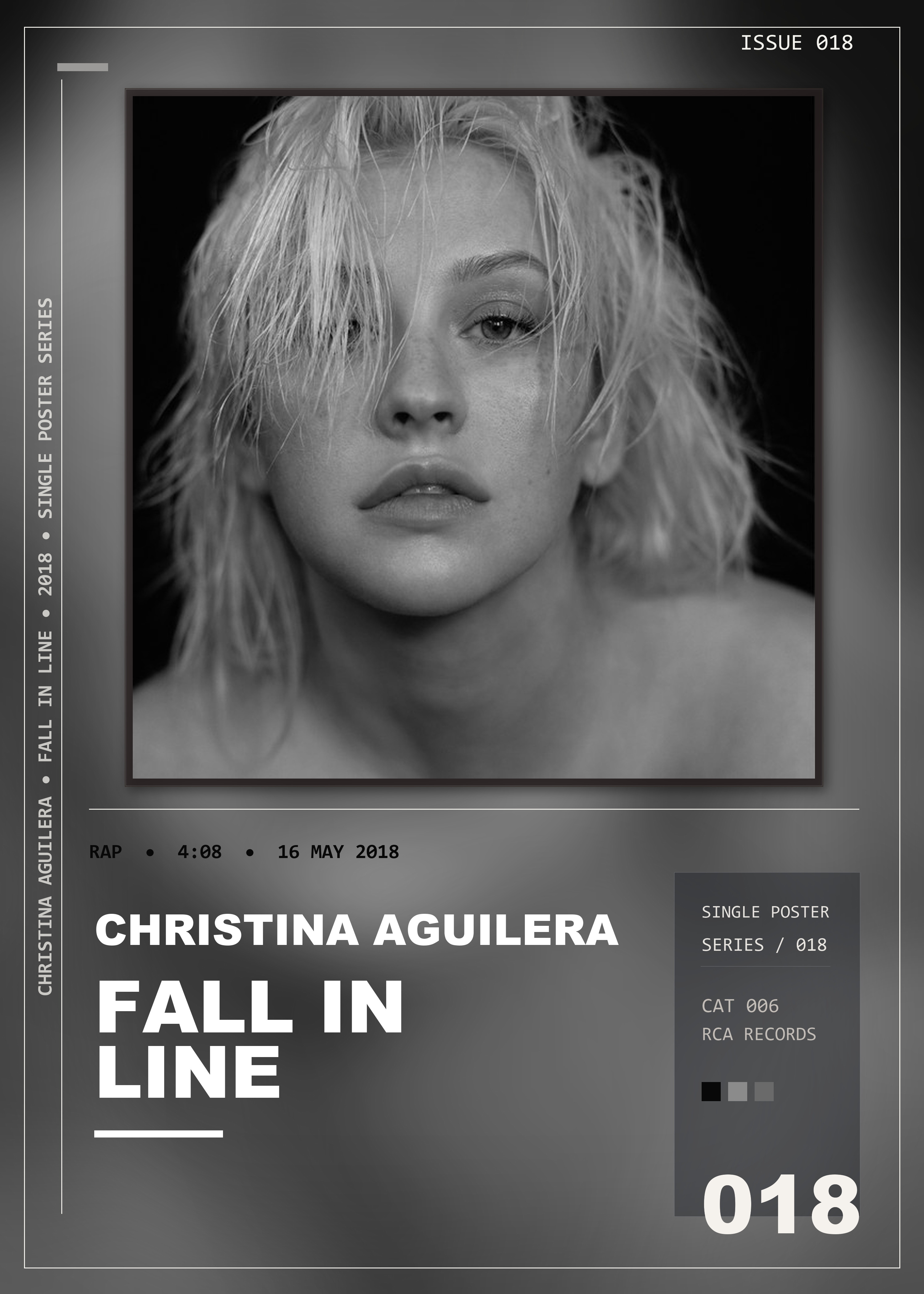 Music poster: Christina Aguilera - Fall In Line