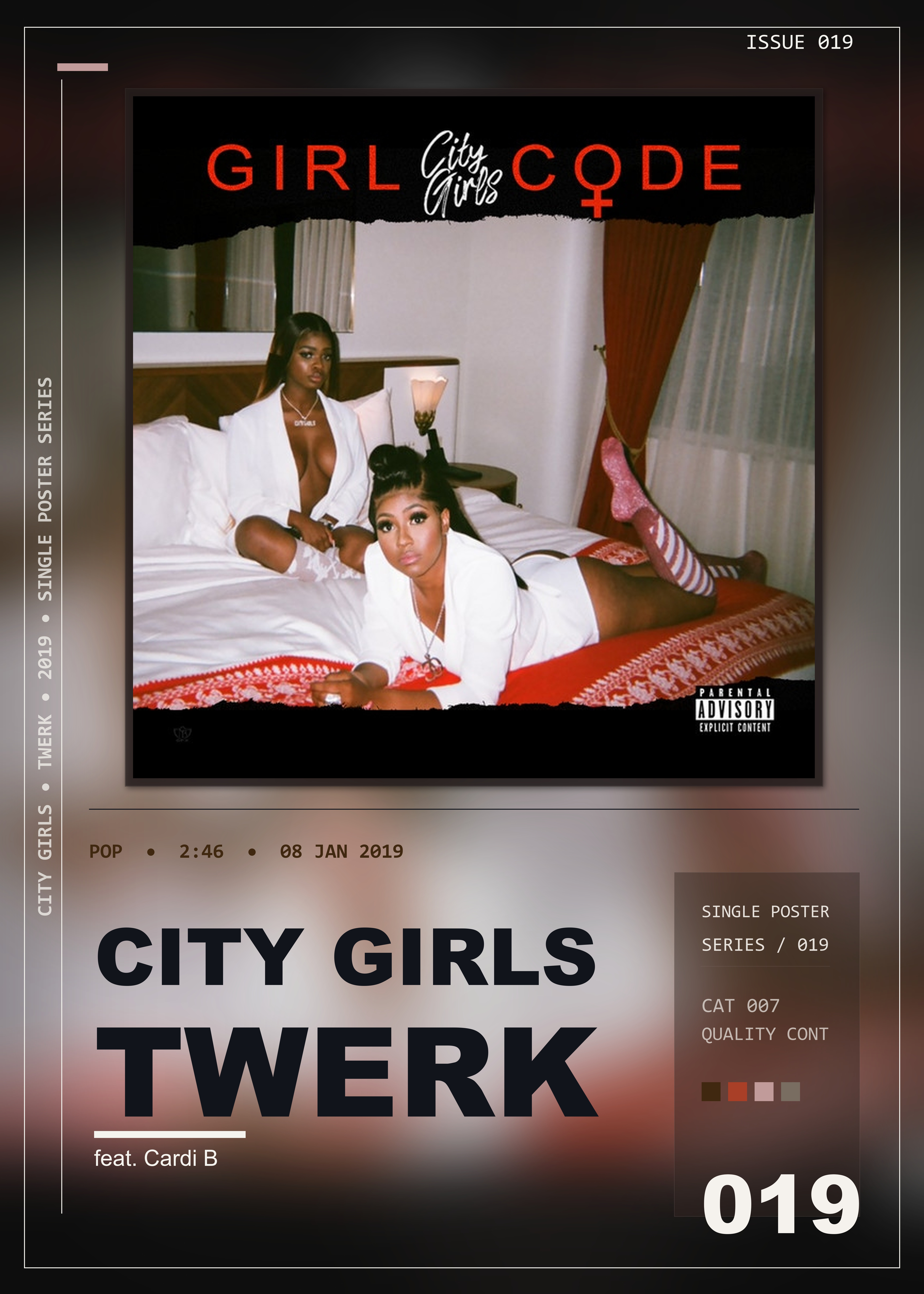 Music poster: City Girls - Twerk feat Cardi B