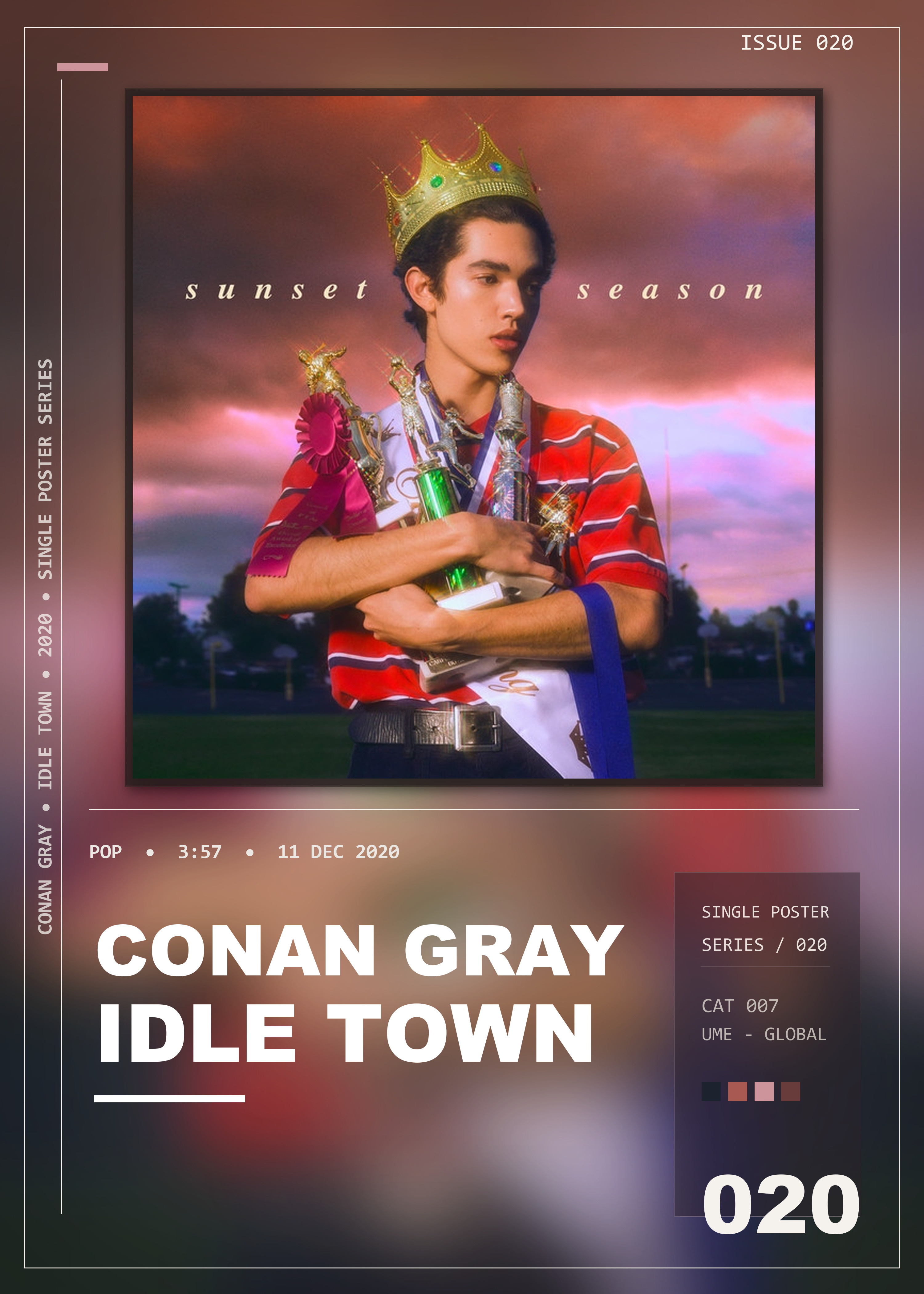 Music poster: Conan Gray - Idle Town