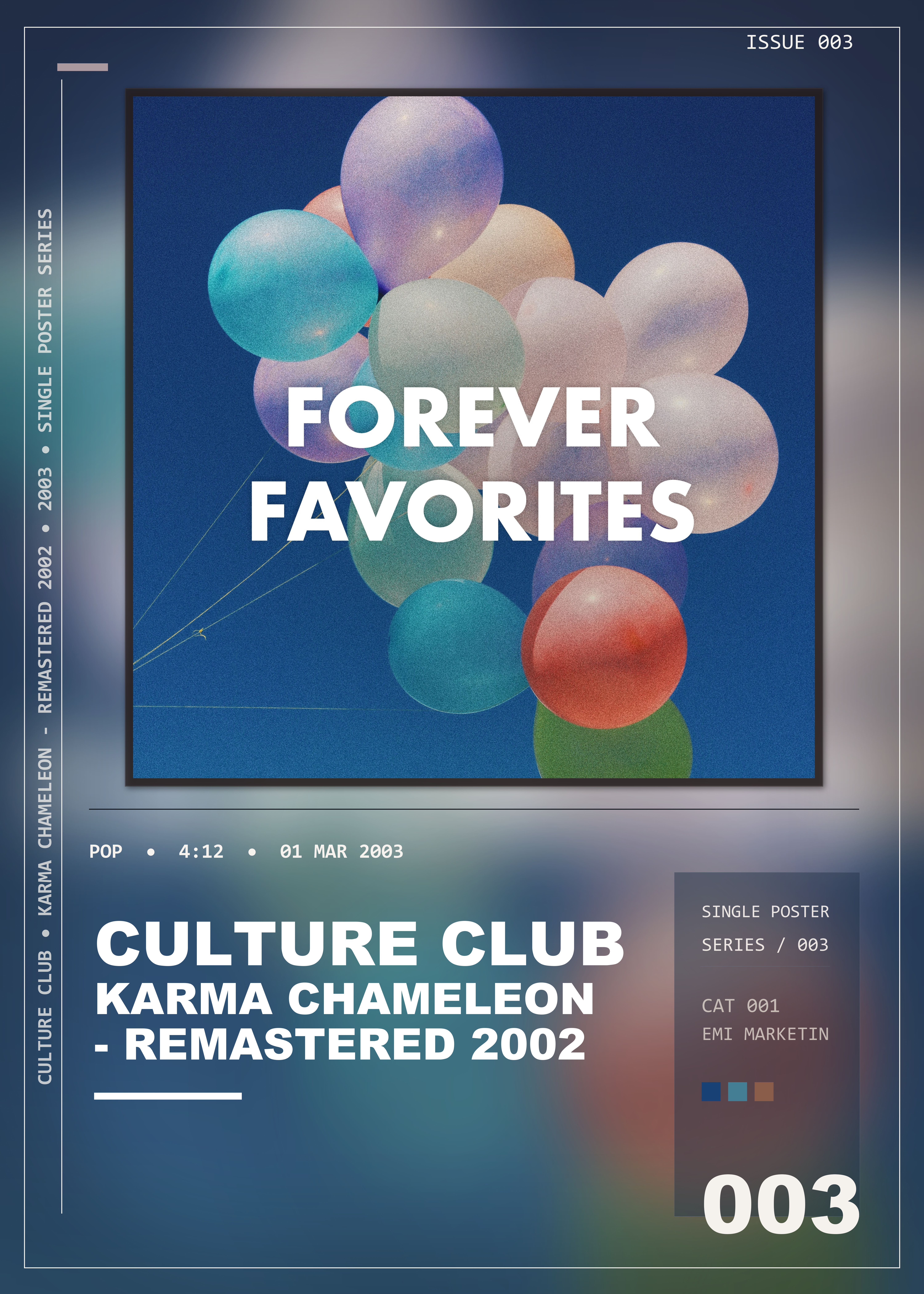 Music poster: Culture Club - Karma Chameleon - Remastered 2002