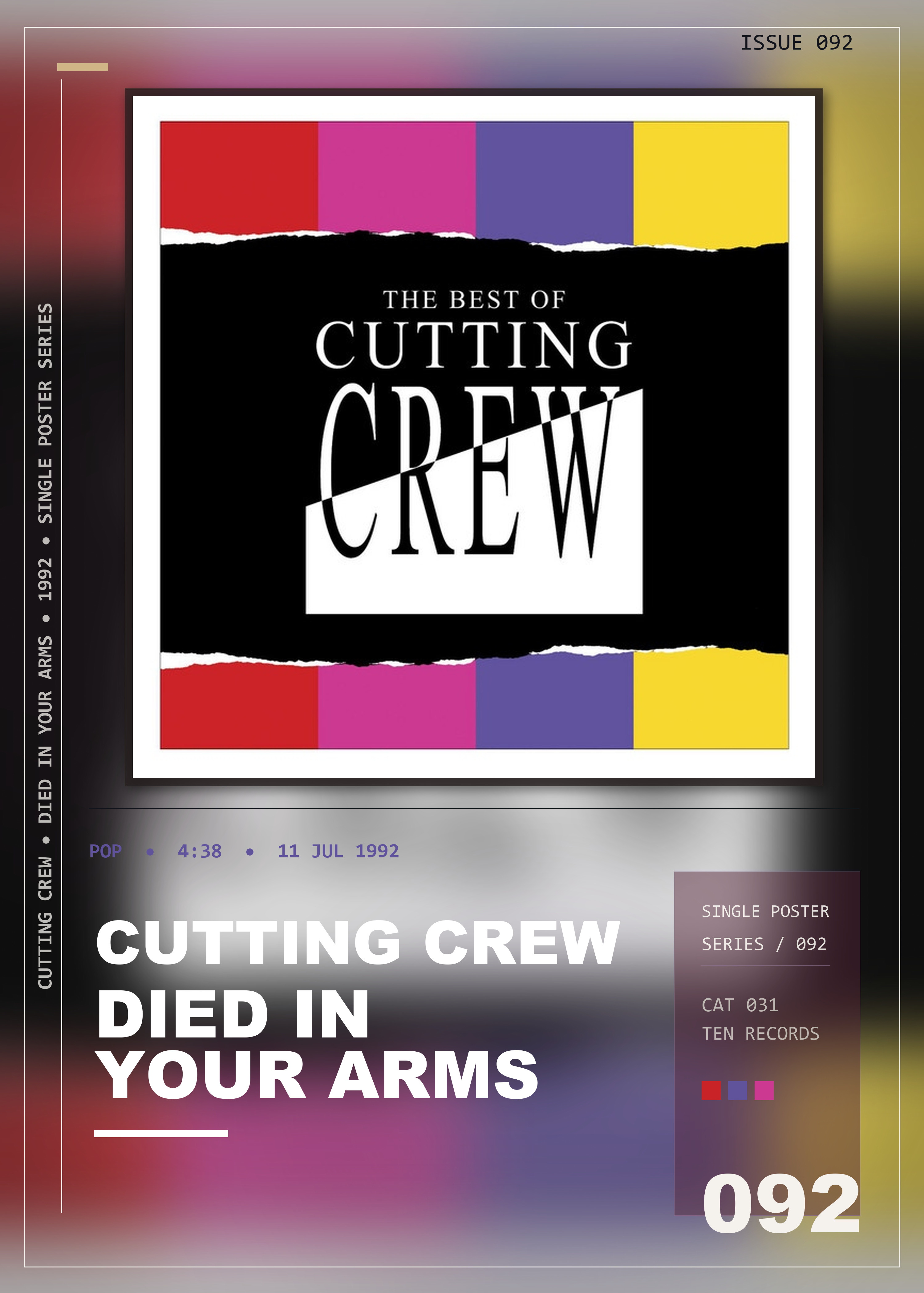 Music poster: Cutting Crew - I Just Died In Your Arms