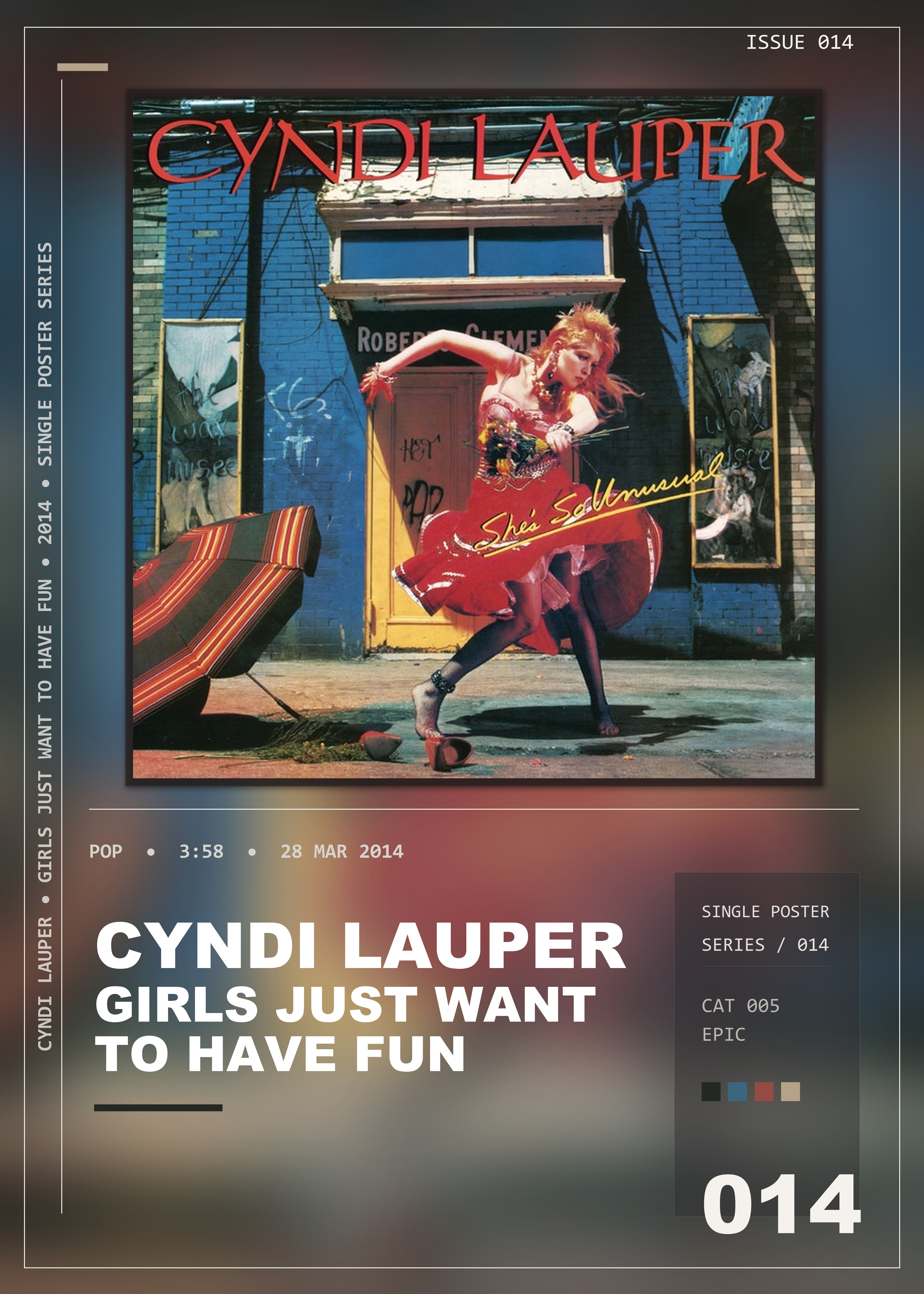 Music poster: Cyndi Lauper - Girls Just Want to Have Fun