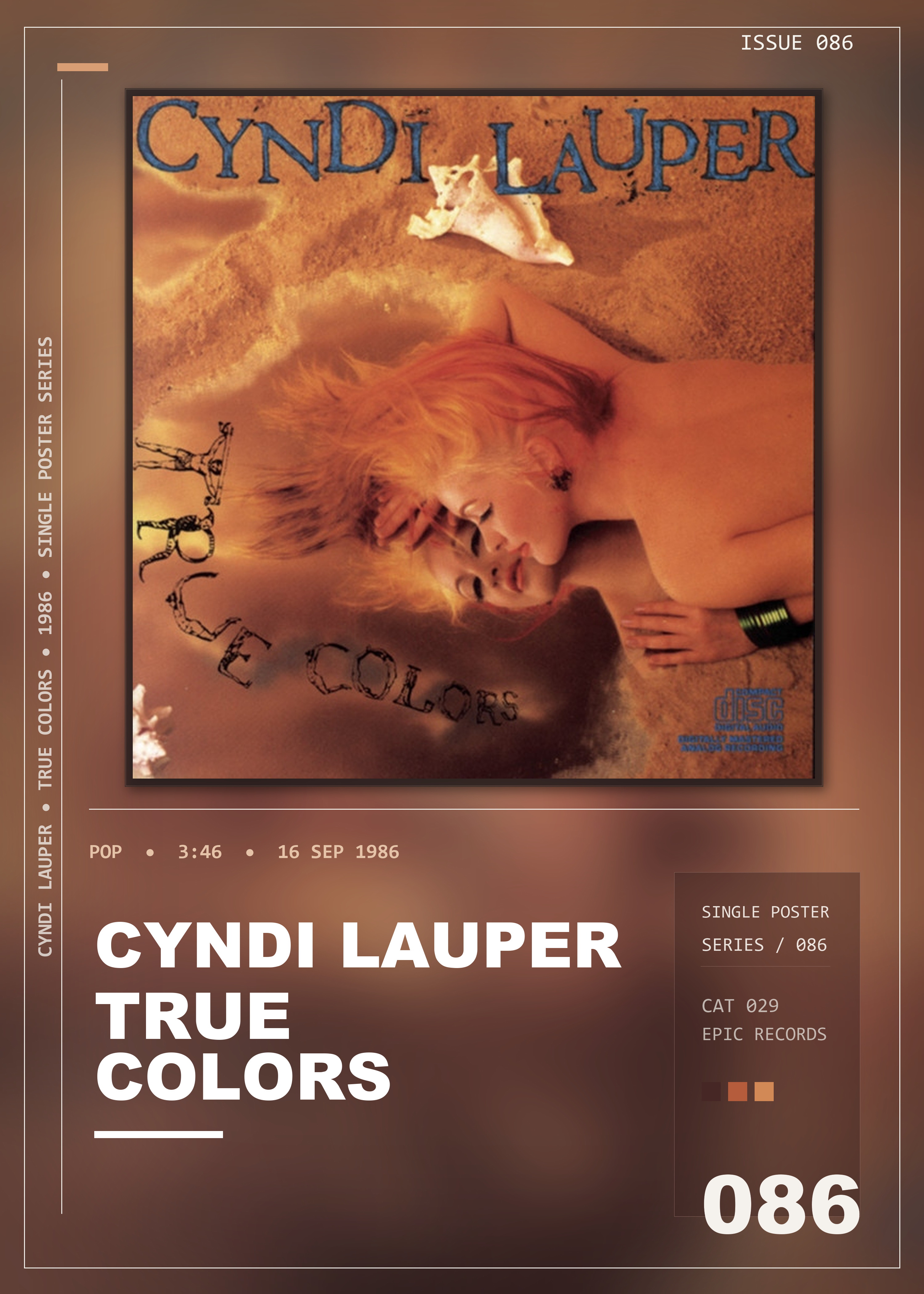 Music poster: Cyndi Lauper - True Colors