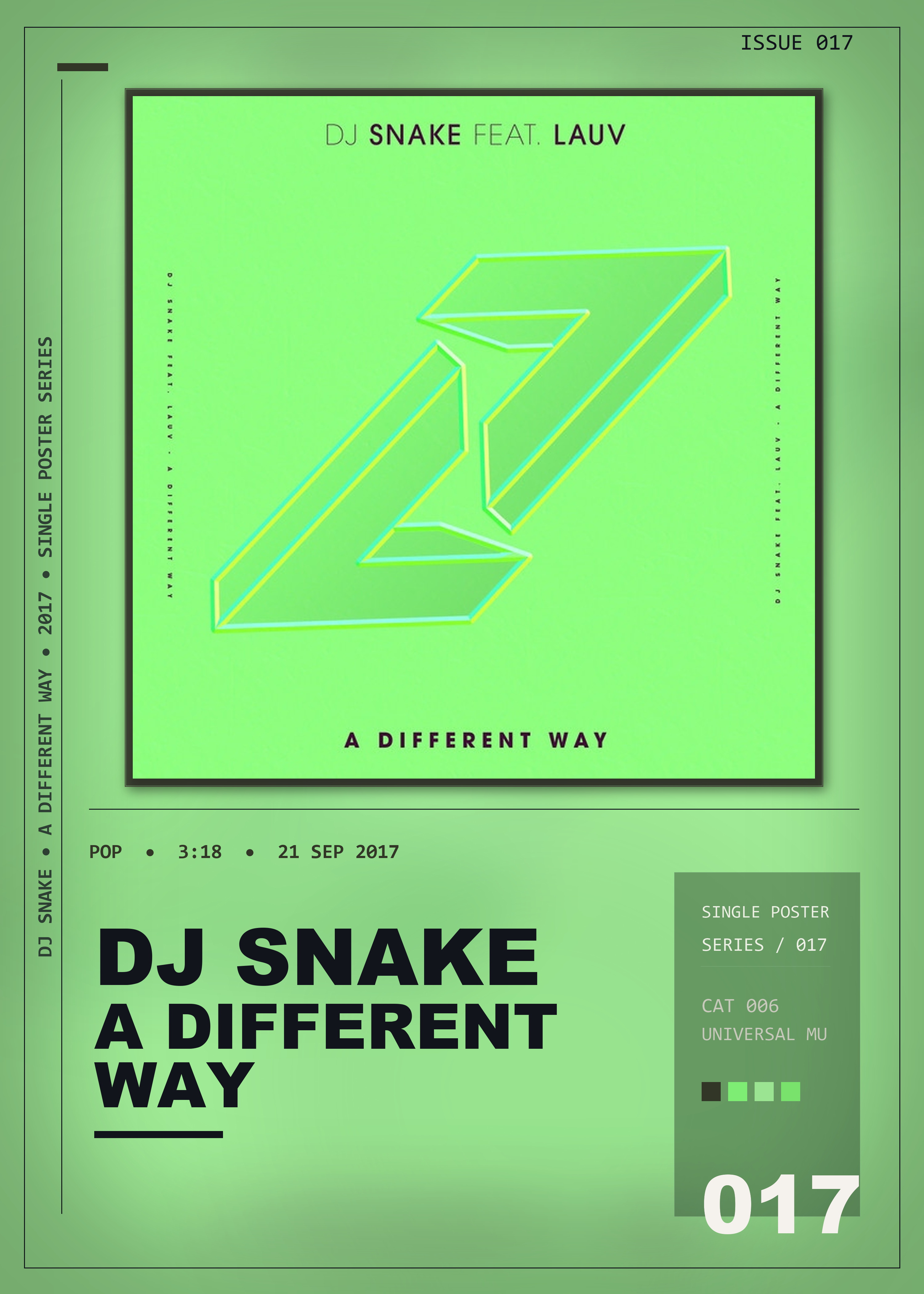 Music poster: DJ Snake - A Different Way with Lauv