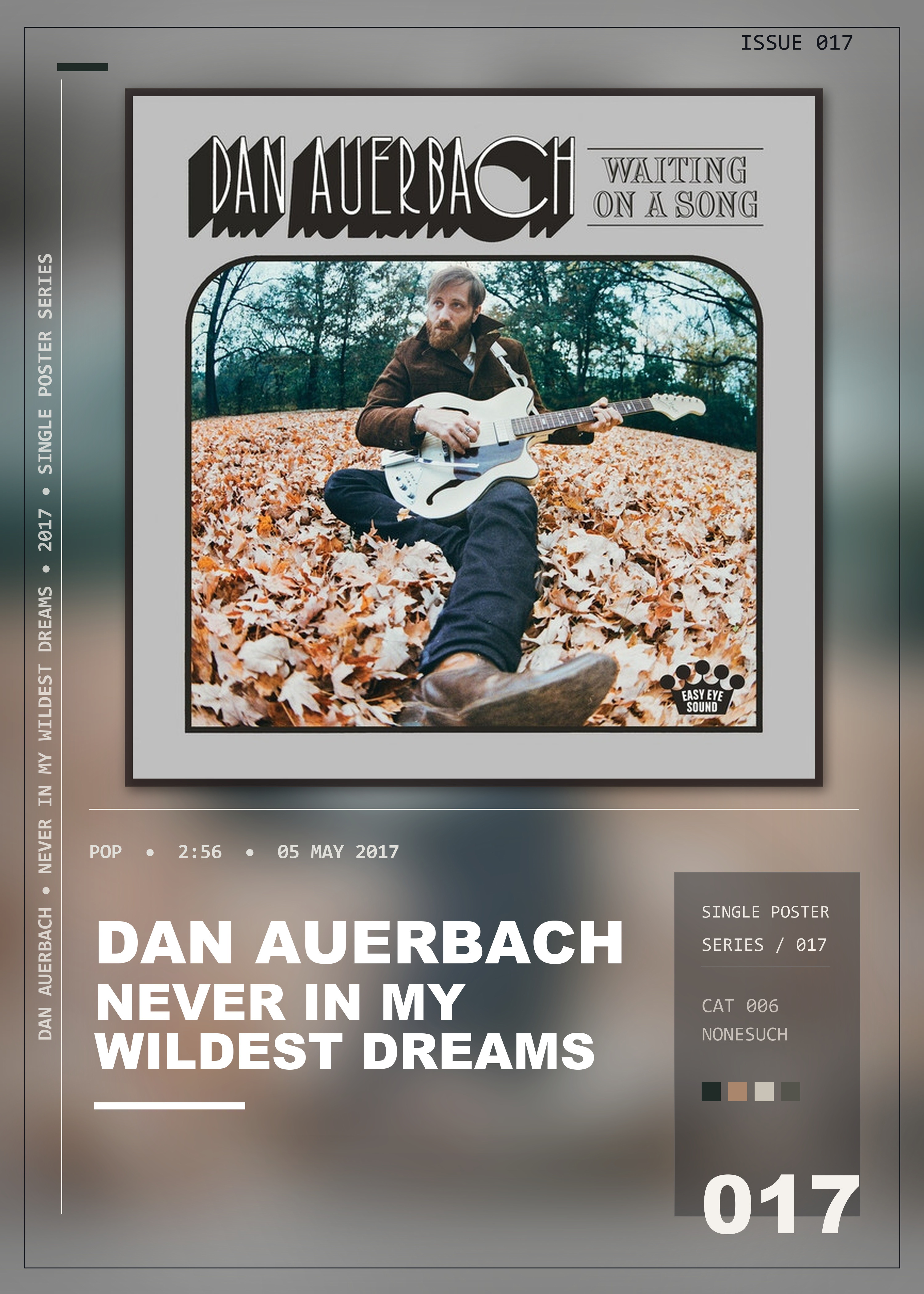Music poster: Dan Auerbach - Never in My Wildest Dreams