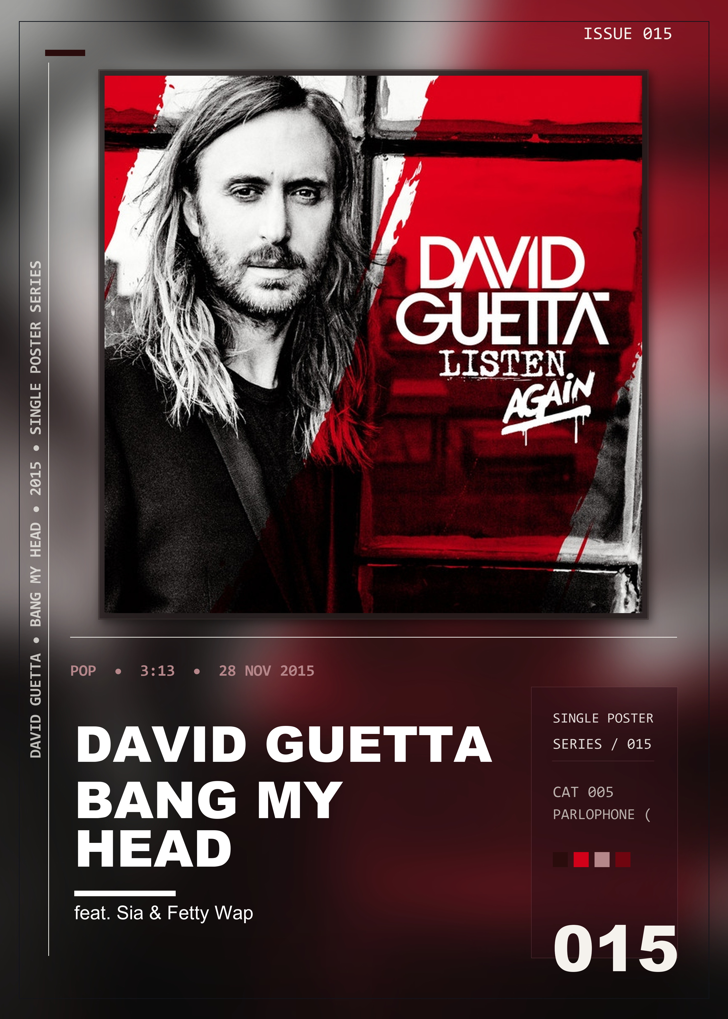 Music poster: David Guetta - Bang My Head feat Sia Fetty Wap