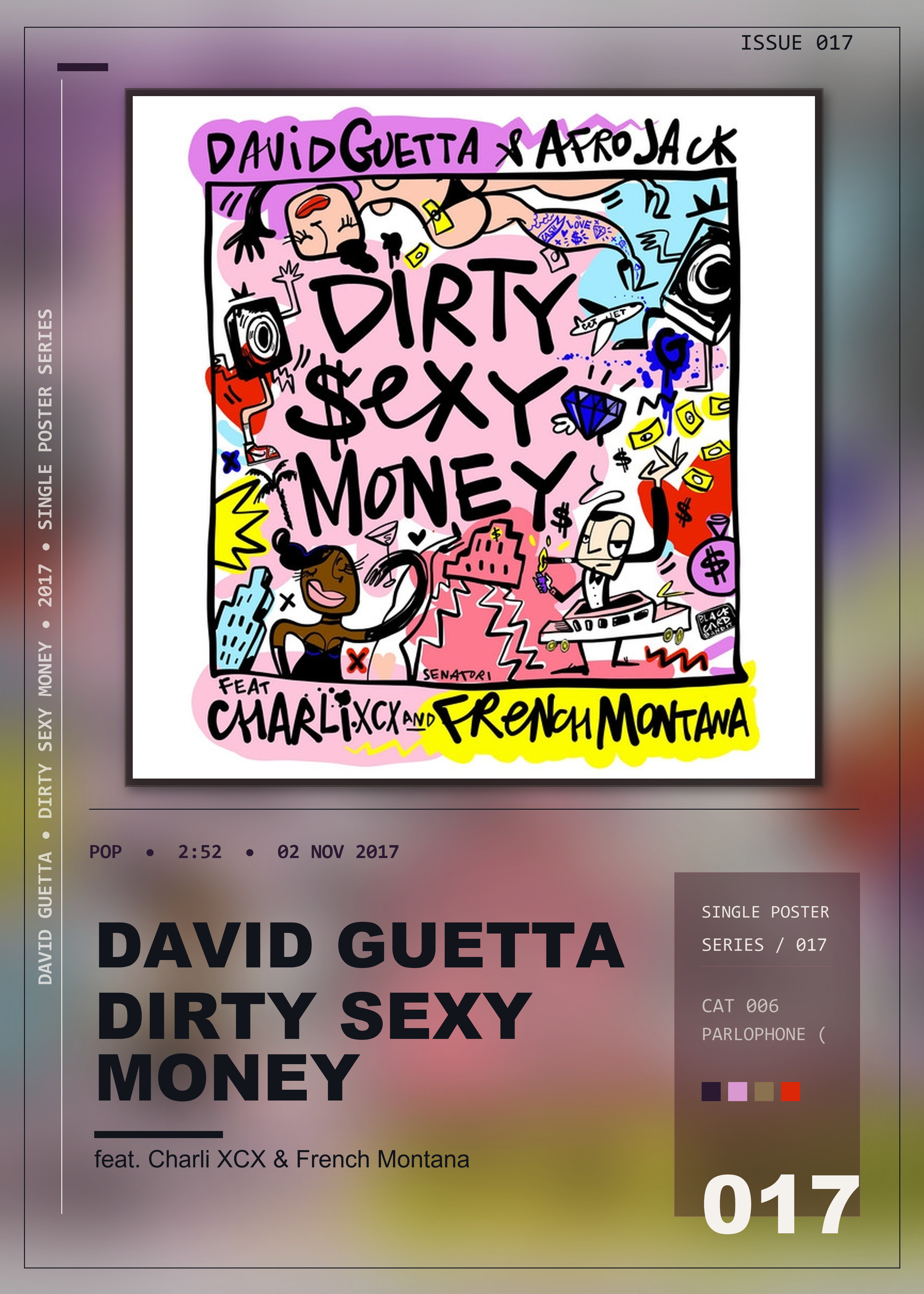 Music poster: David Guetta - Dirty Sexy Money feat Charli XCX French Montana