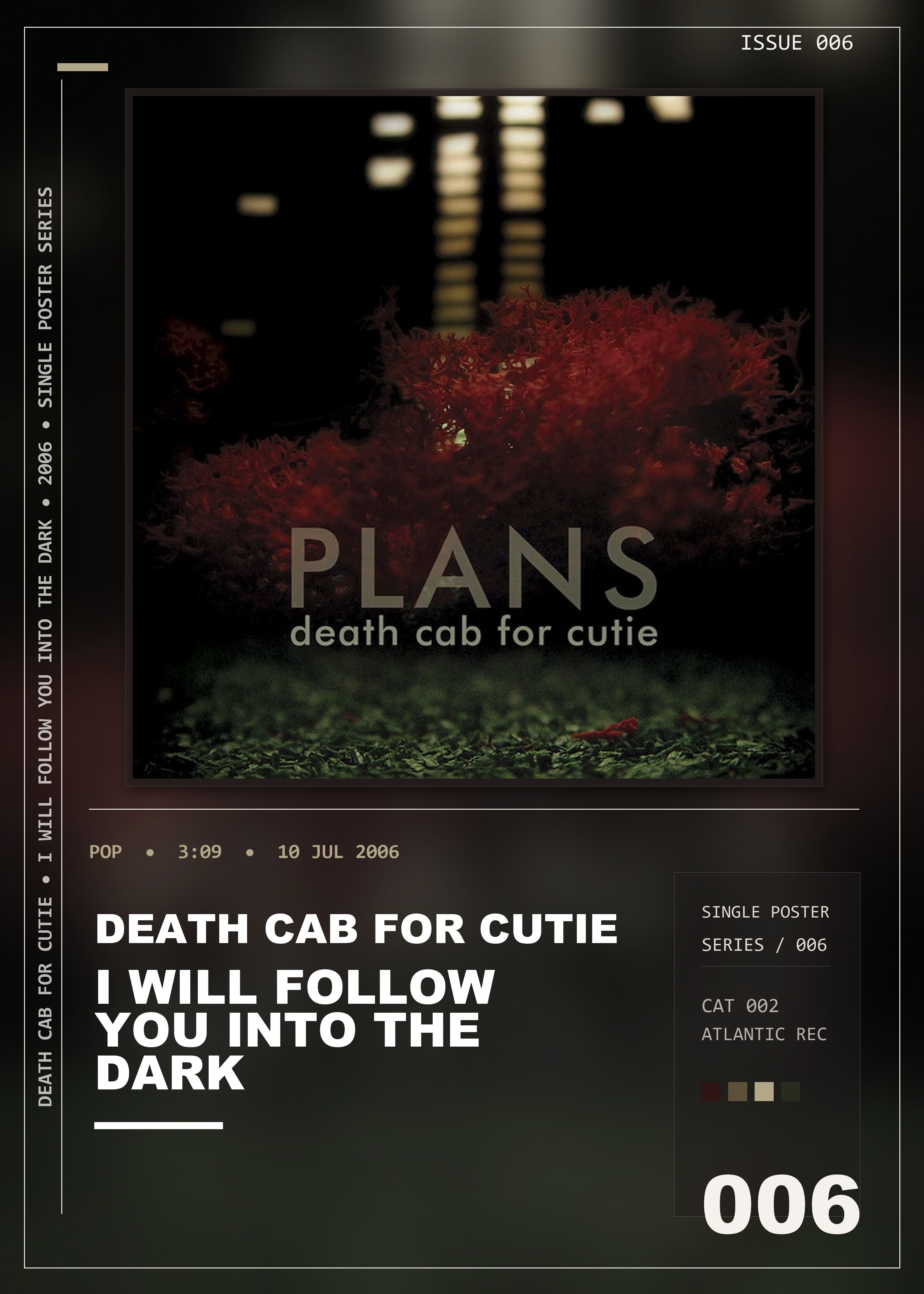 Music poster: Death Cab for Cutie - I Will Follow You Into The Dark