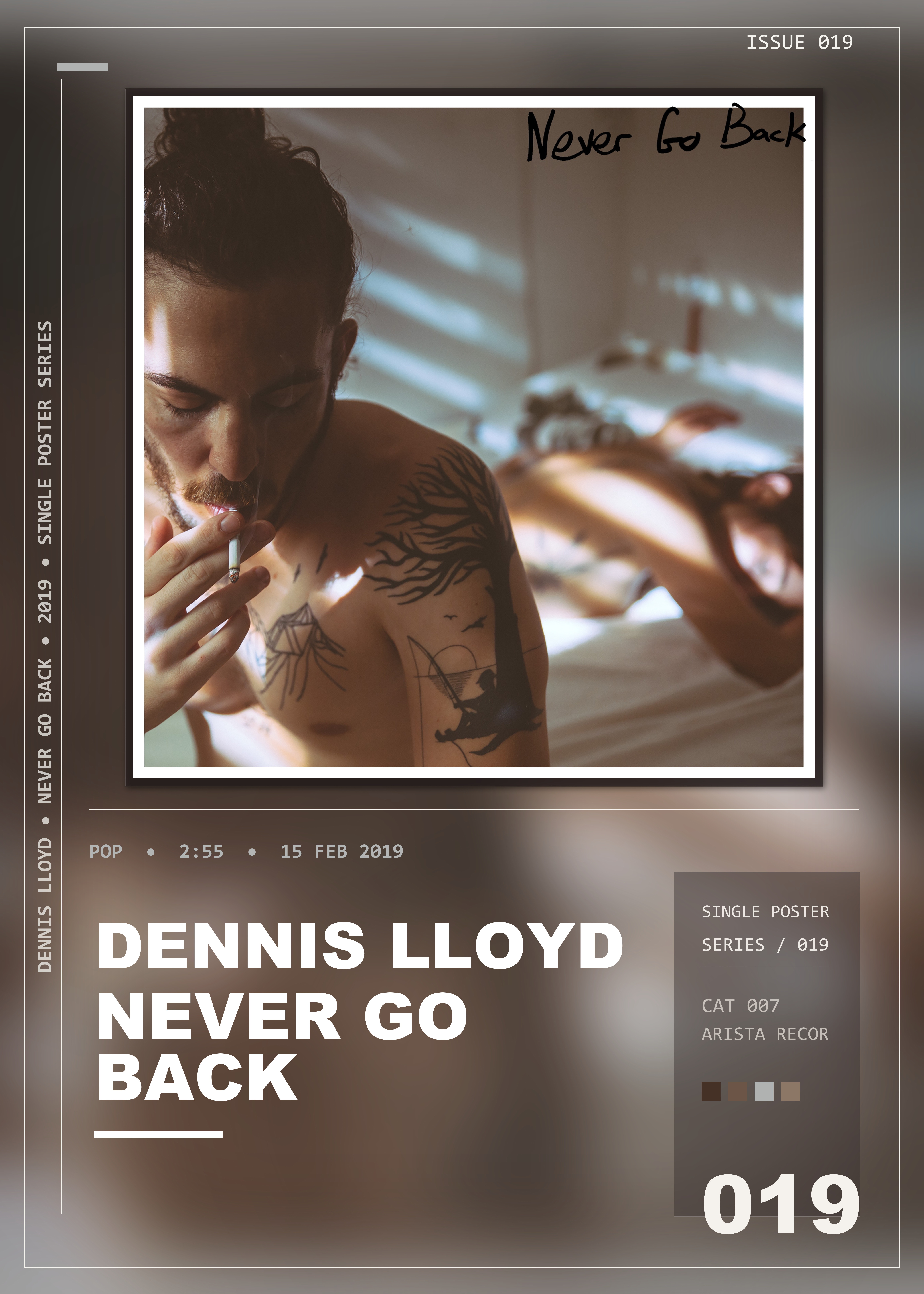 Music poster: Dennis Lloyd - Never Go Back