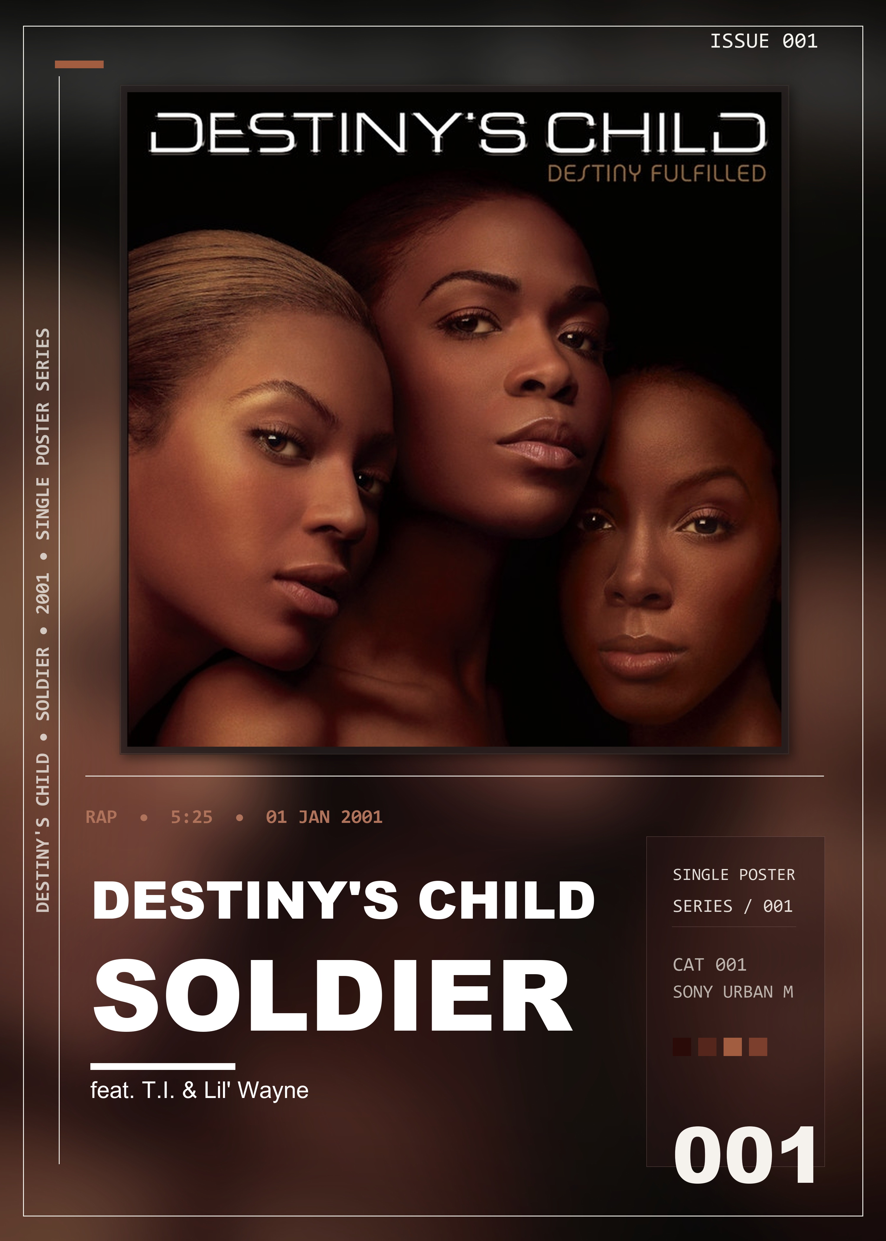 Music poster: Destinys Child - Soldier feat TI Lil Wayne