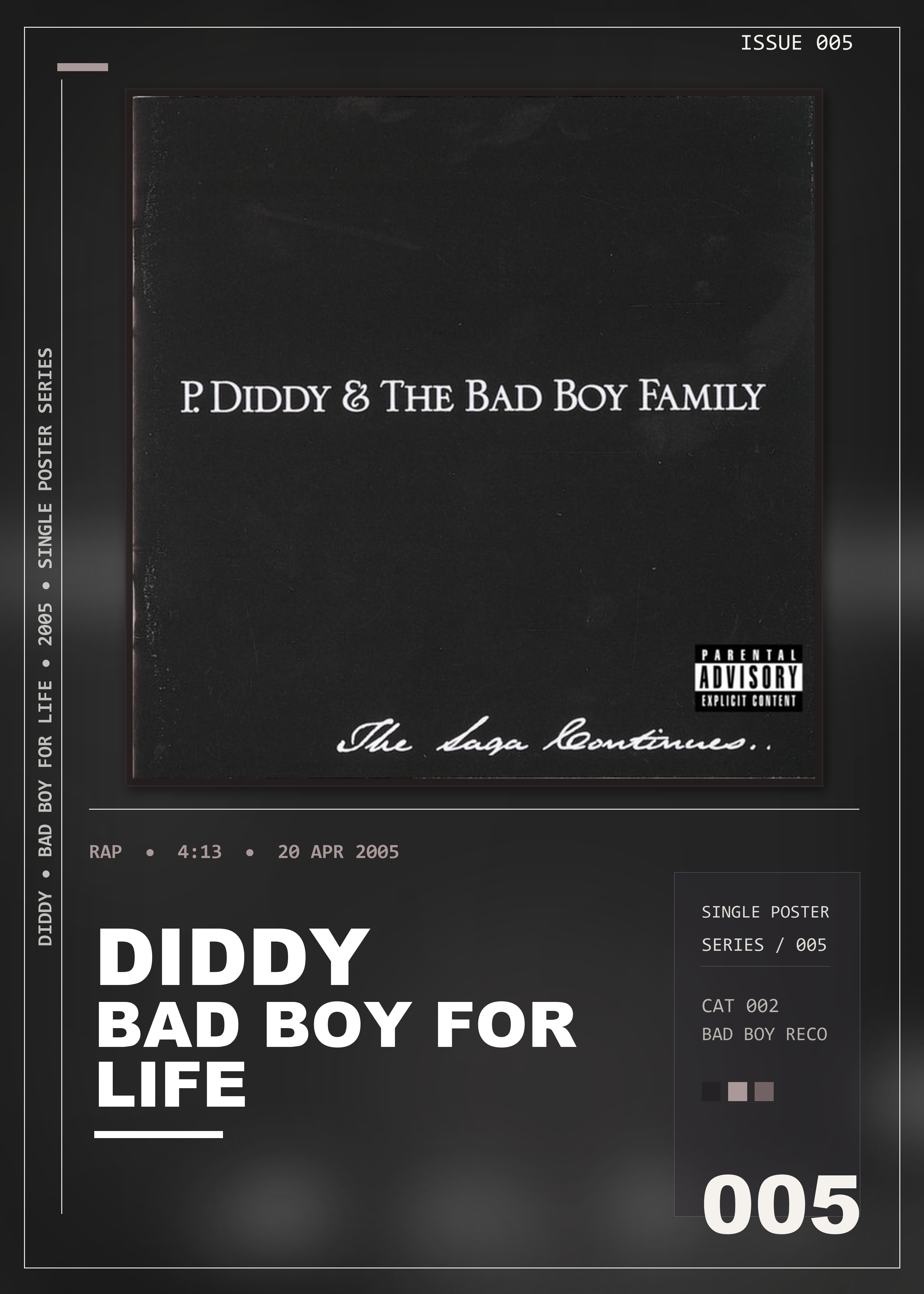 Music poster: Diddy - Bad Boy For Life