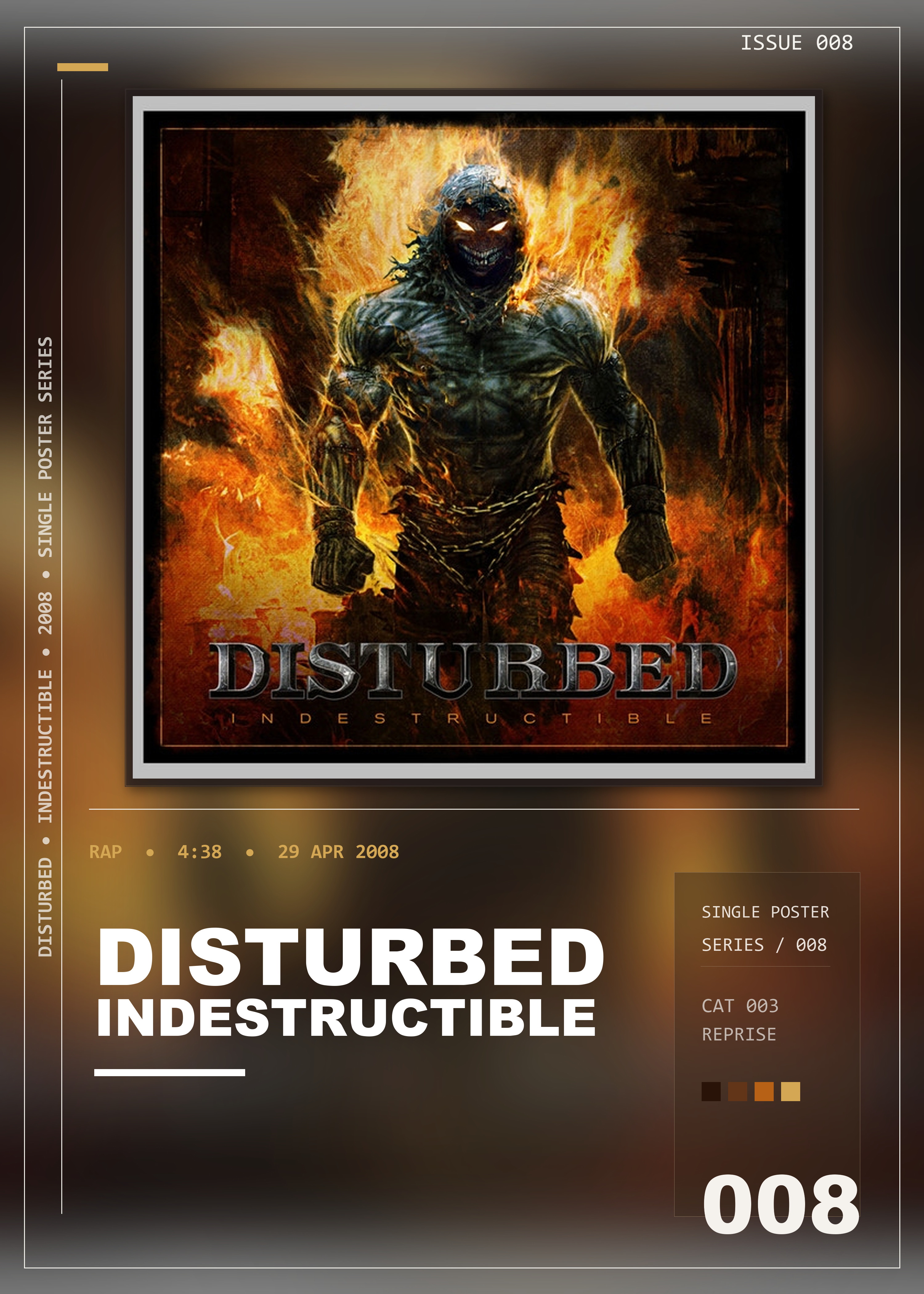 Music poster: Disturbed - Indestructible