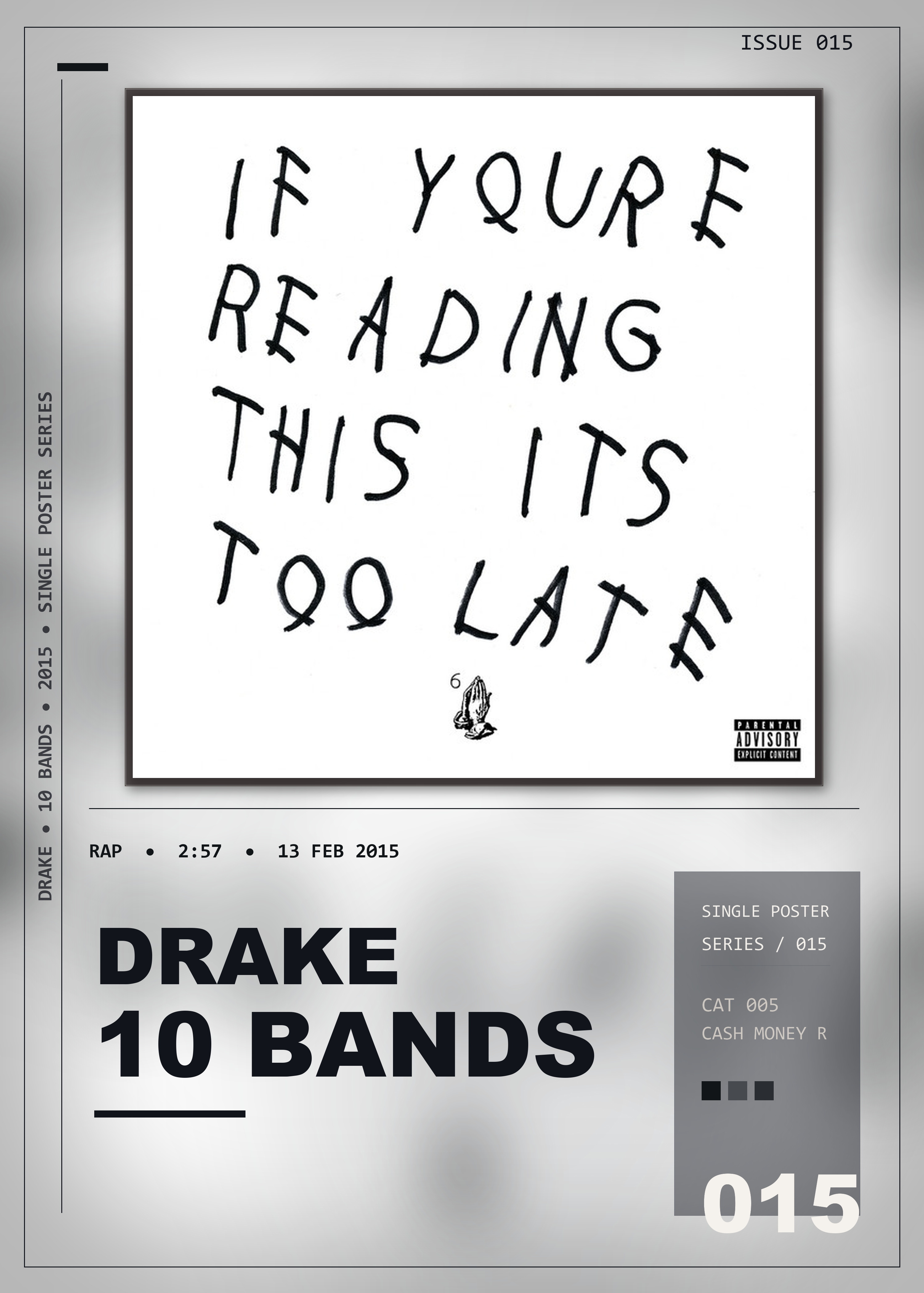 Music poster: Drake - 10 Bands