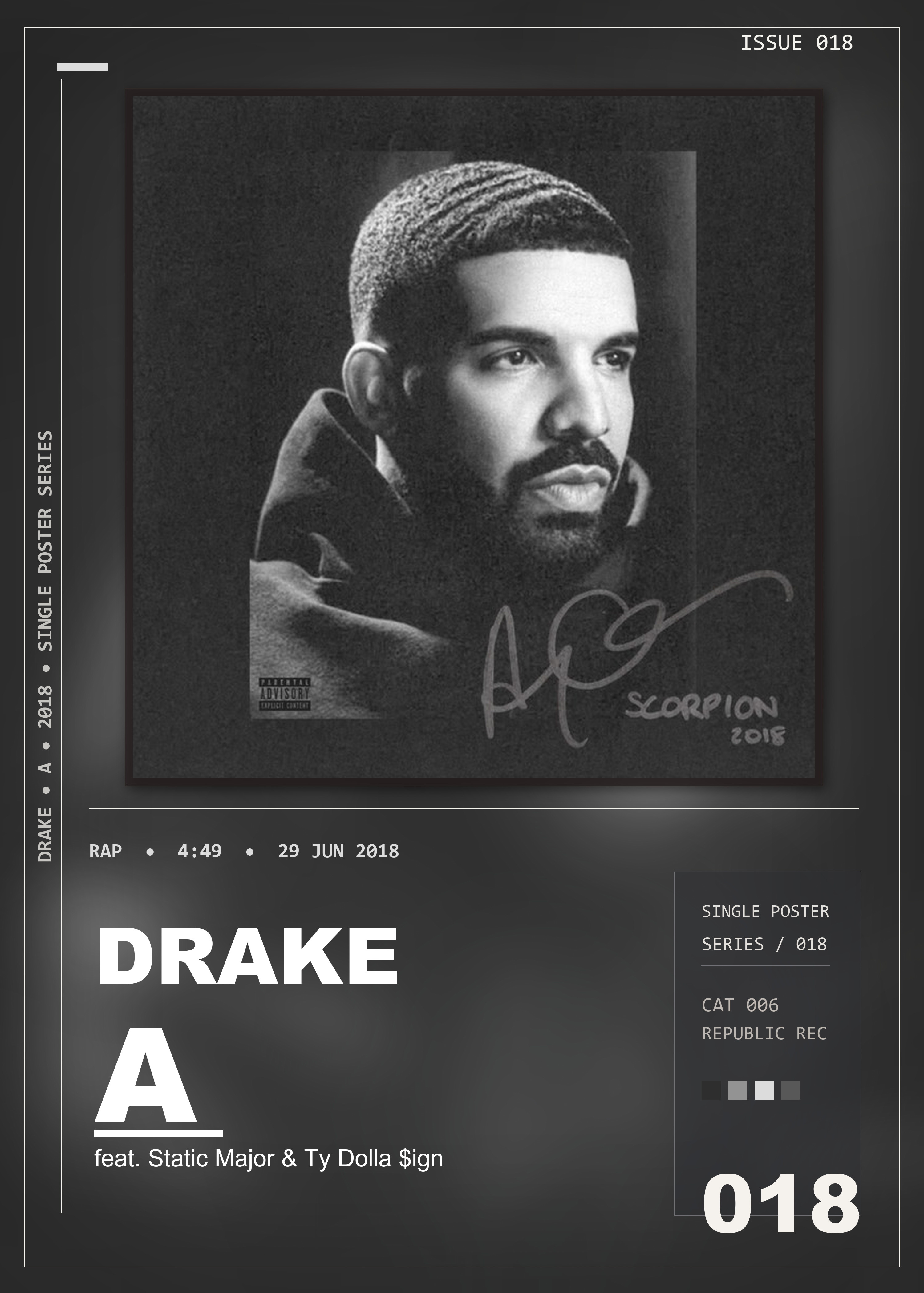 Music poster: Drake - After Dark feat Static Major Ty Dolla ign