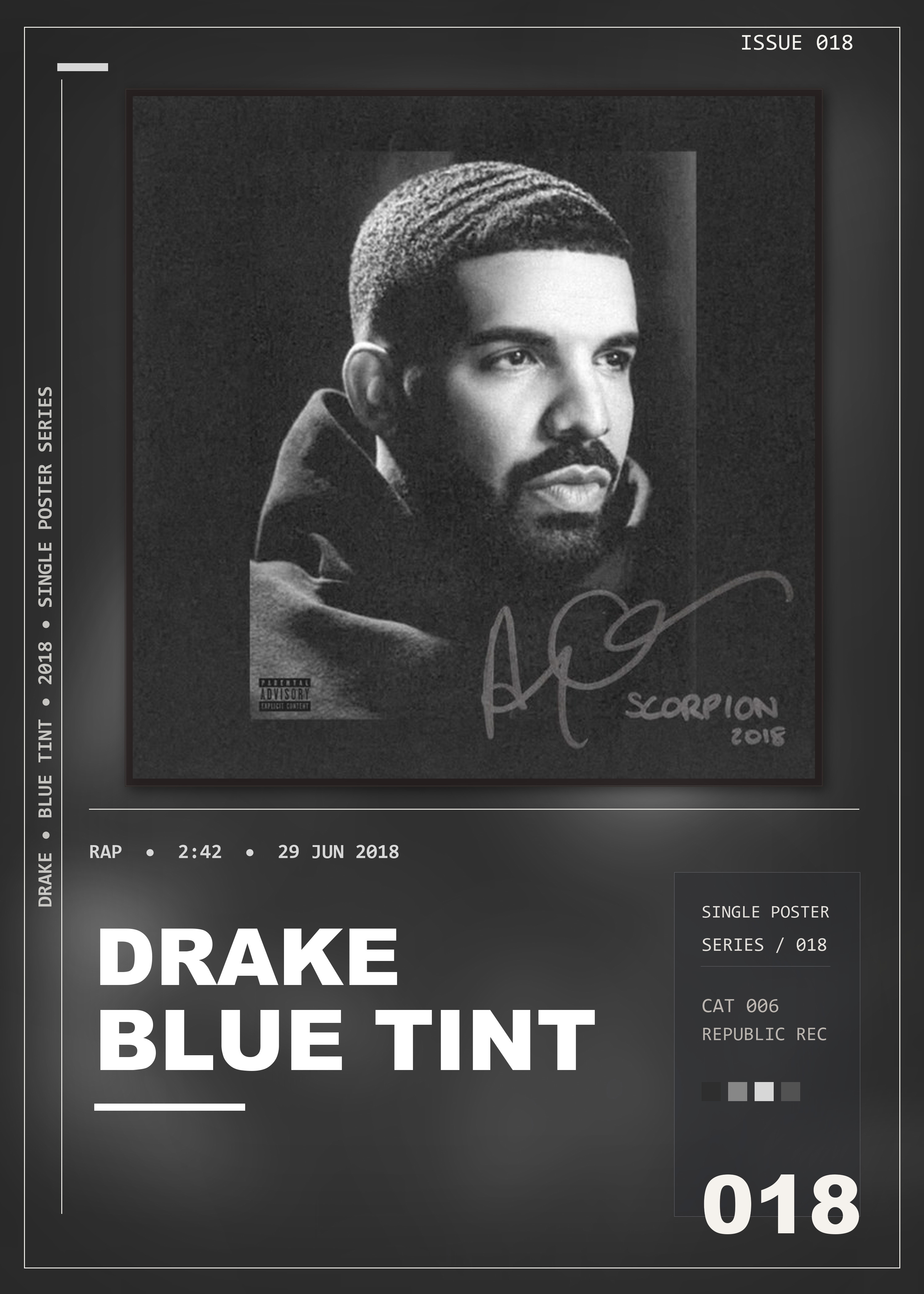 Music poster: Drake - Blue Tint