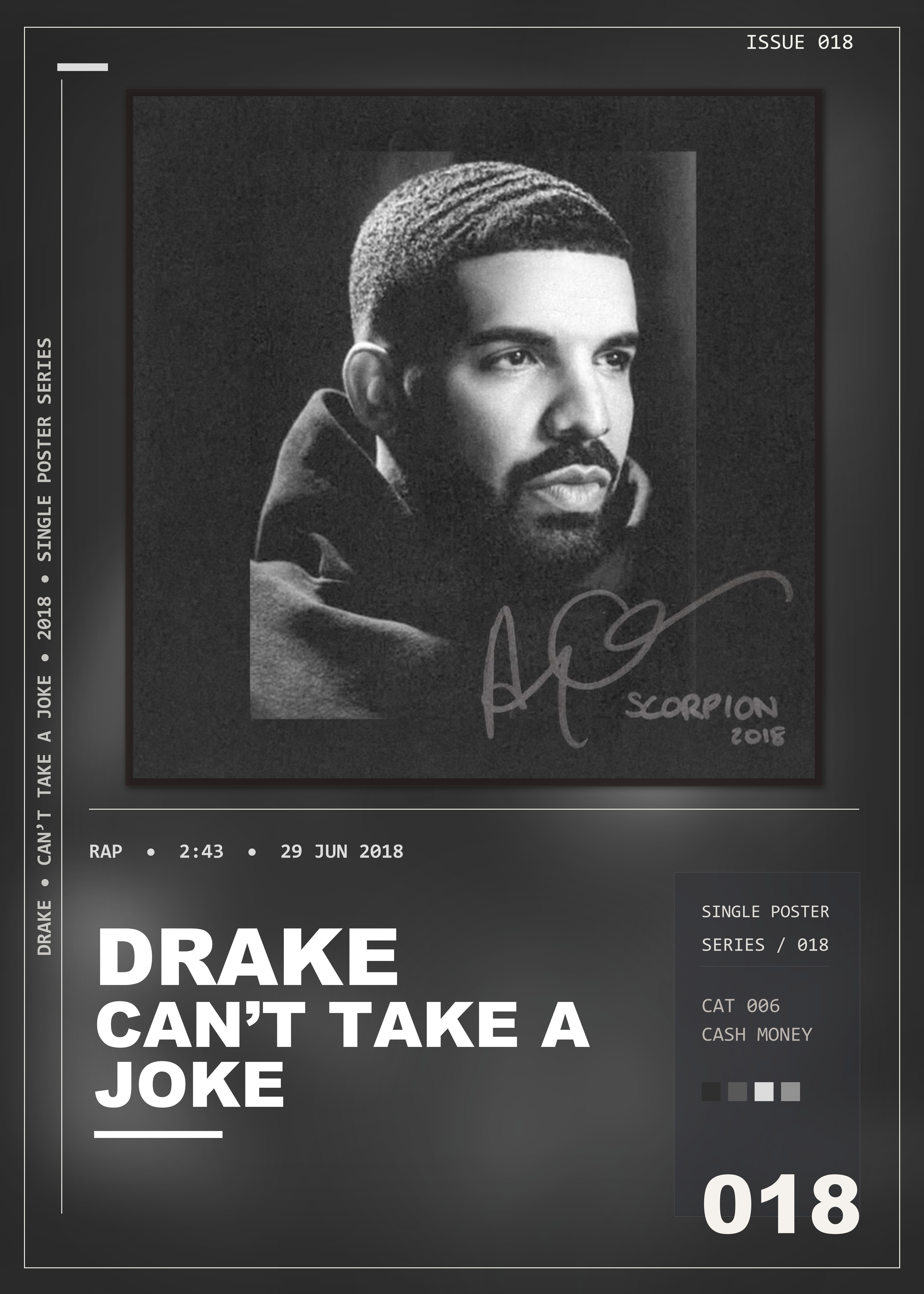 Music poster: Drake - Cant Take A Joke