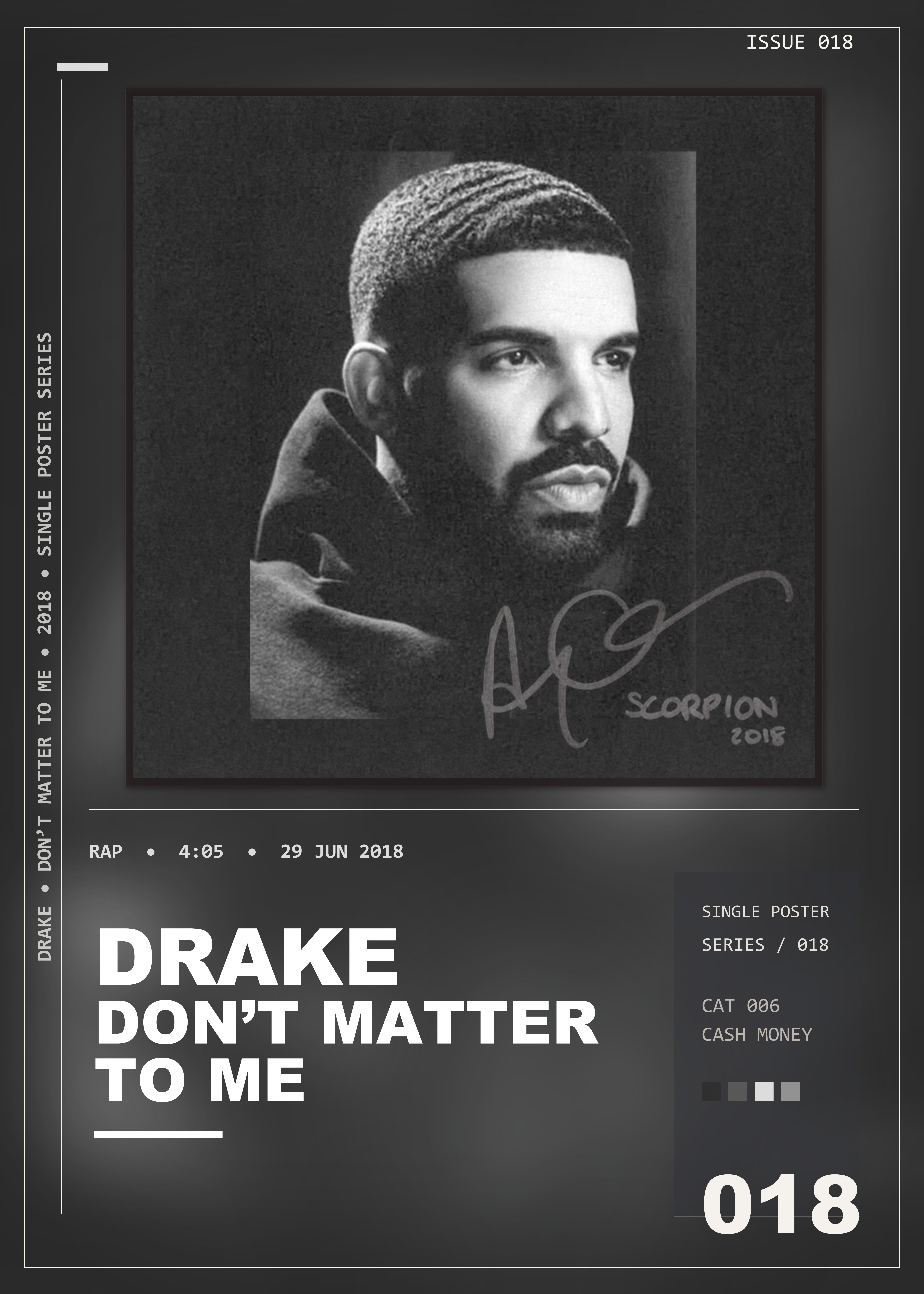 Music poster: Drake - Dont Matter To Me with Michael Jackson