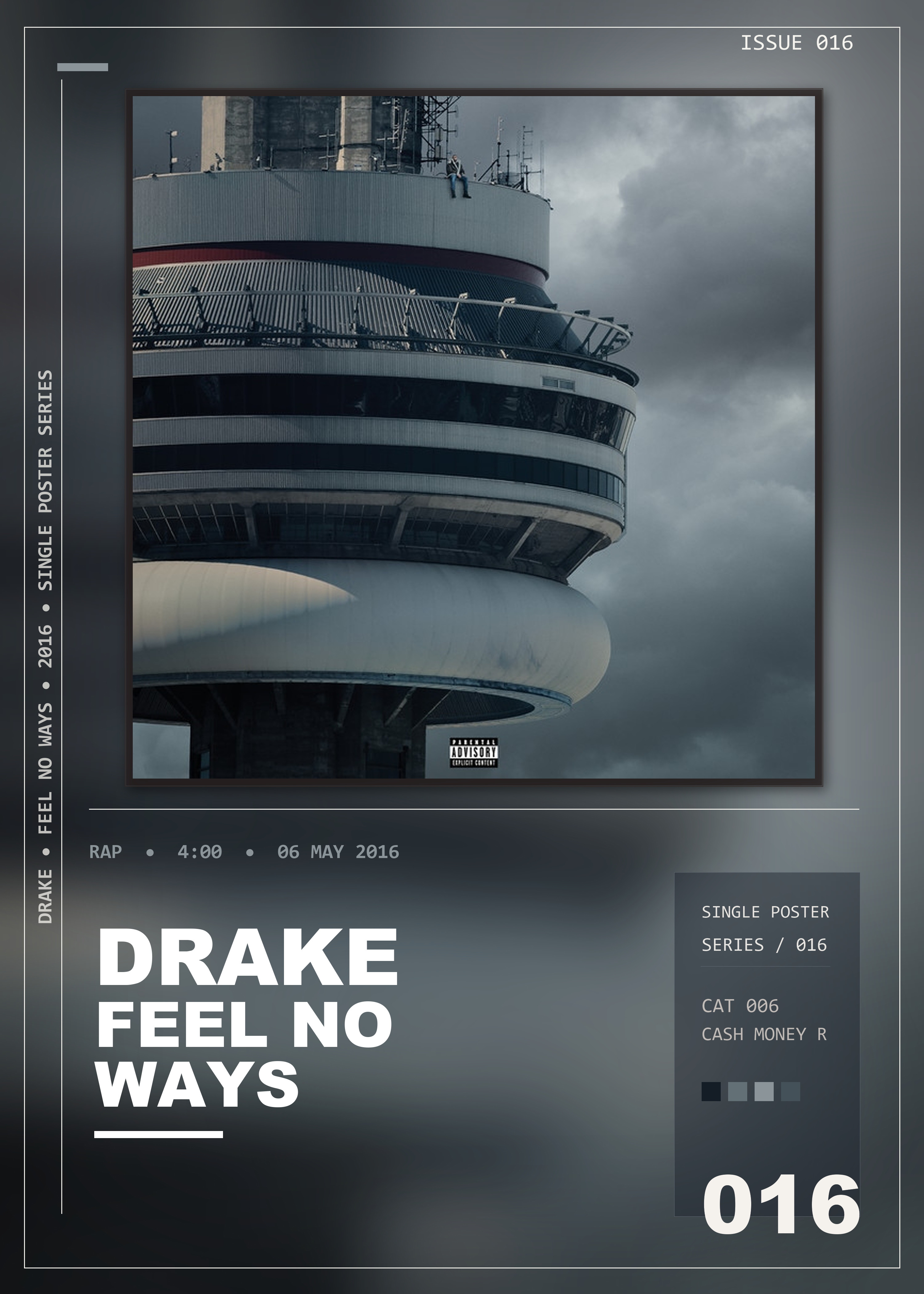 Music poster: Drake - Feel No Ways