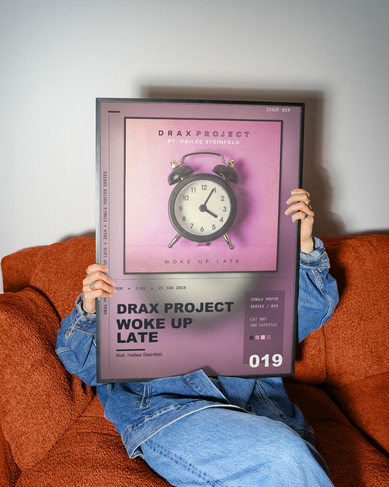 Music poster: Drax Project - Woke Up Late feat Hailee Steinfeld