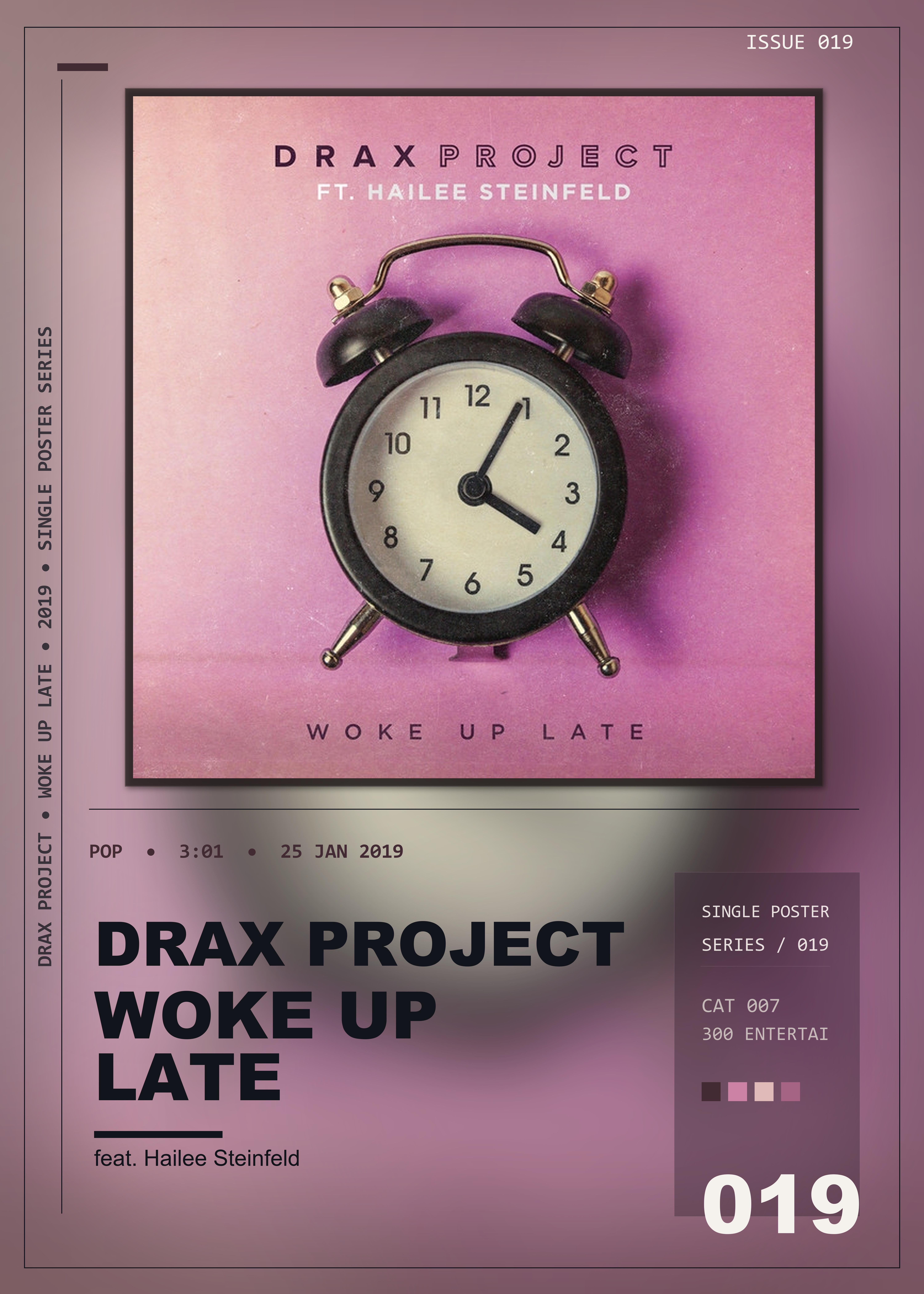 Music poster: Drax Project - Woke Up Late feat Hailee Steinfeld