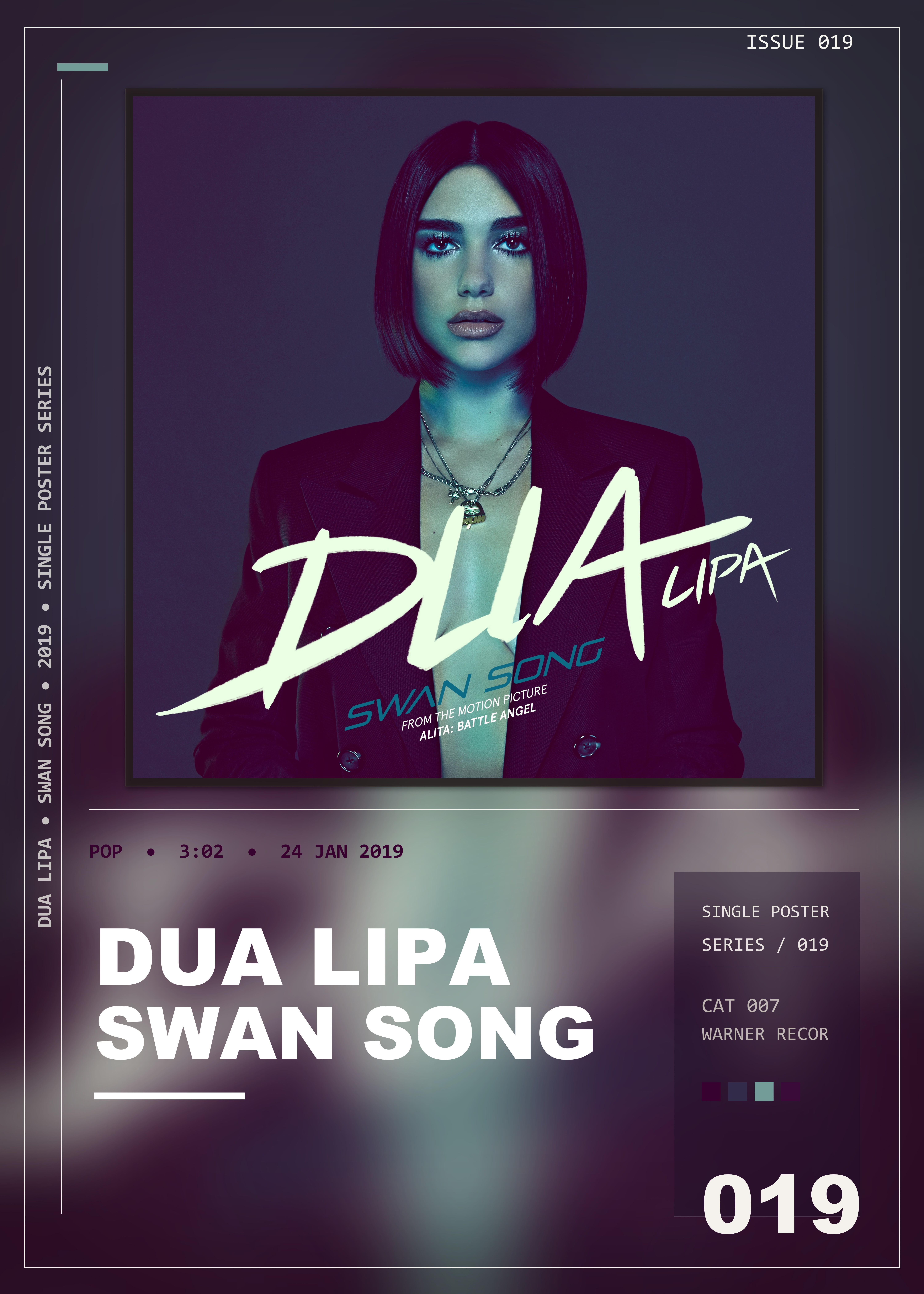 Music poster: Dua Lipa - Swan Song From the Motion Picture Alita Battle Angel