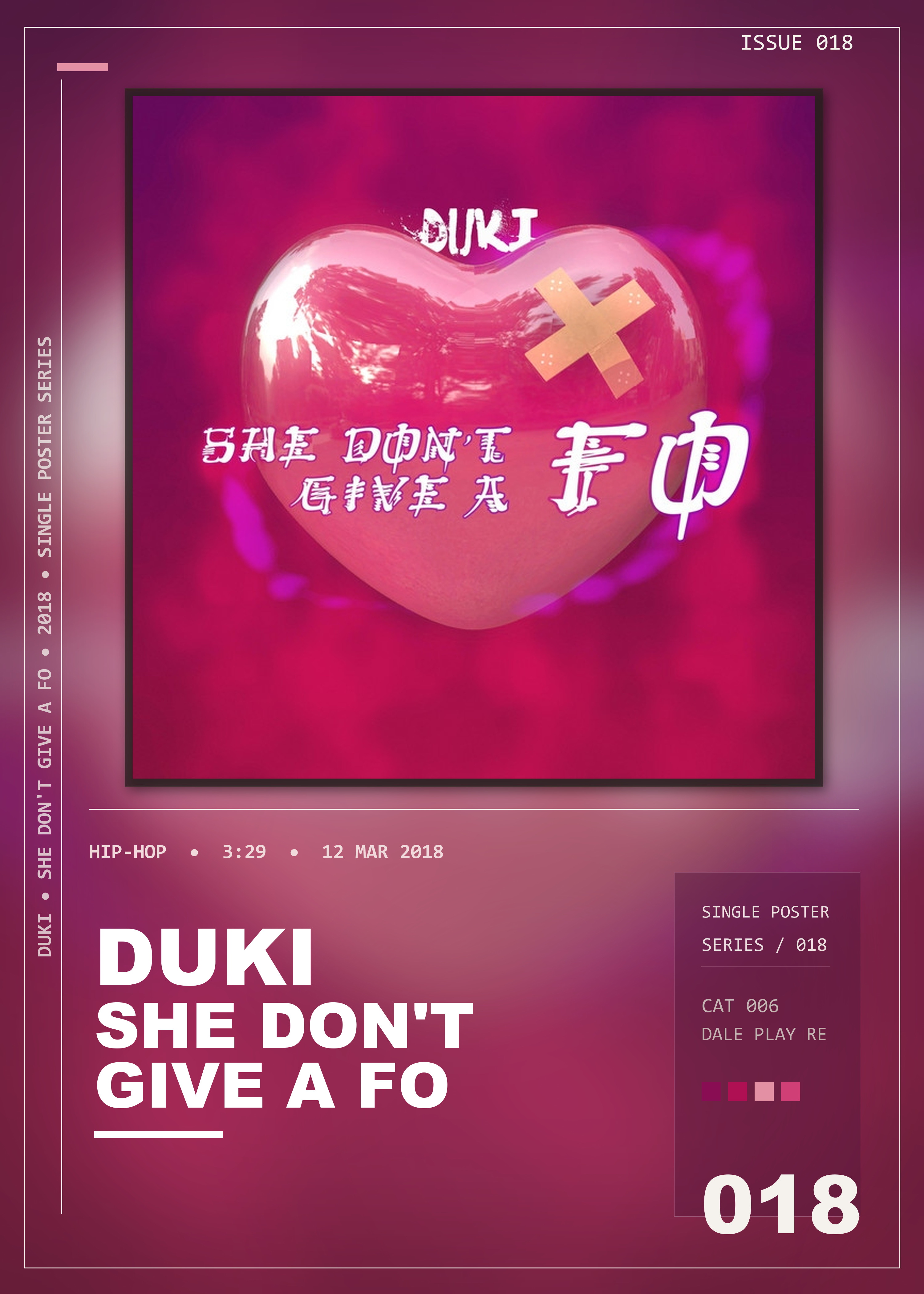 Music poster: Duki - She Dont Give a Fo