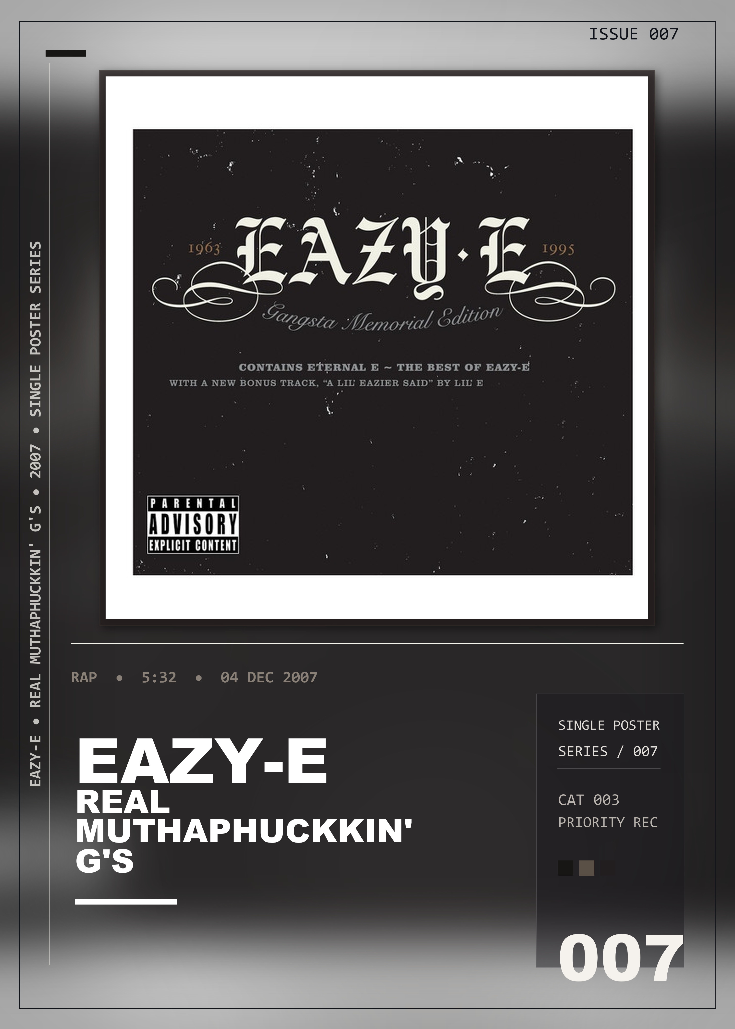 Music poster: Eazy-E - Real Muthaphuckkin Gs
