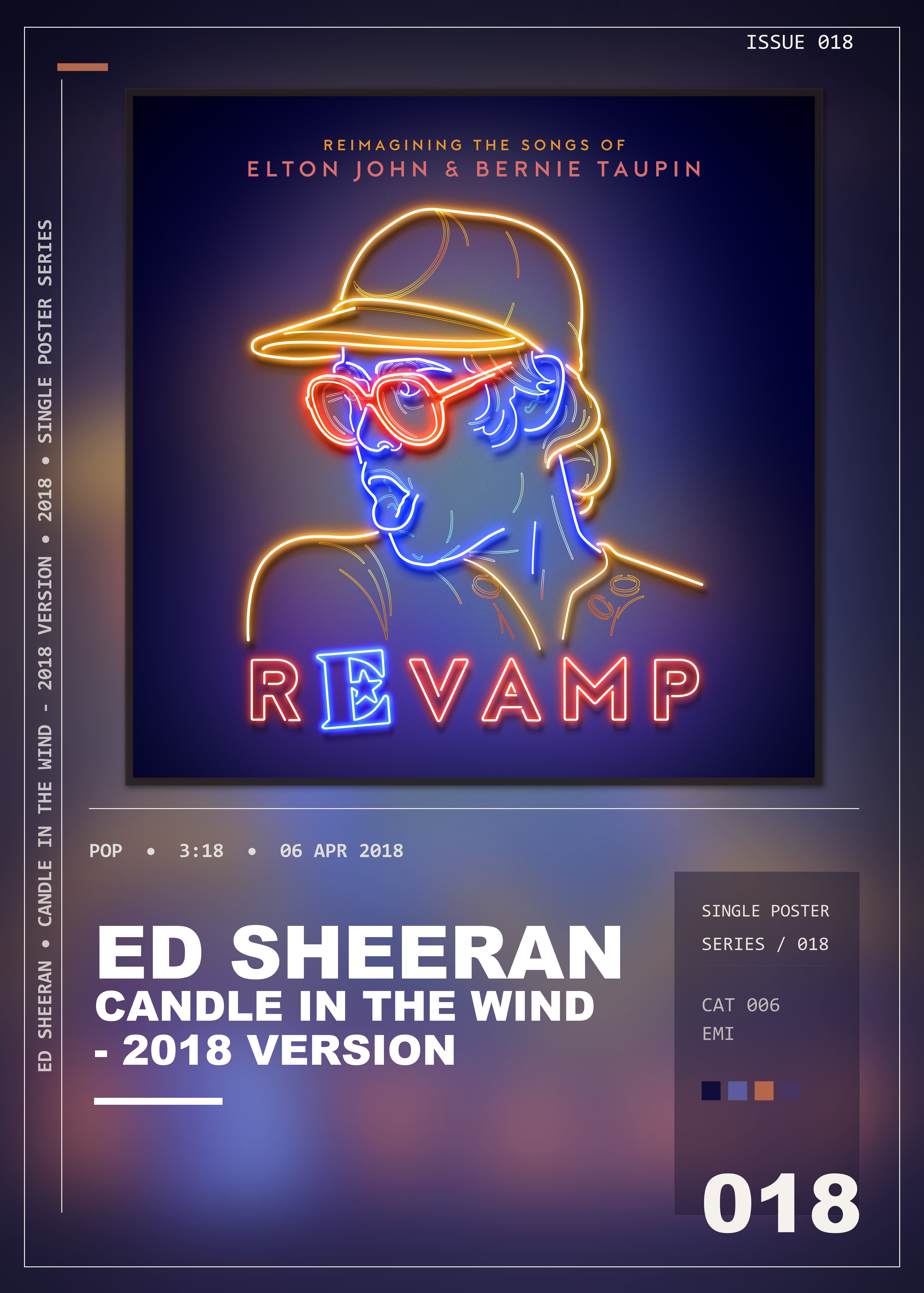 Music poster: Ed Sheeran - Candle In The Wind - 2018 Version