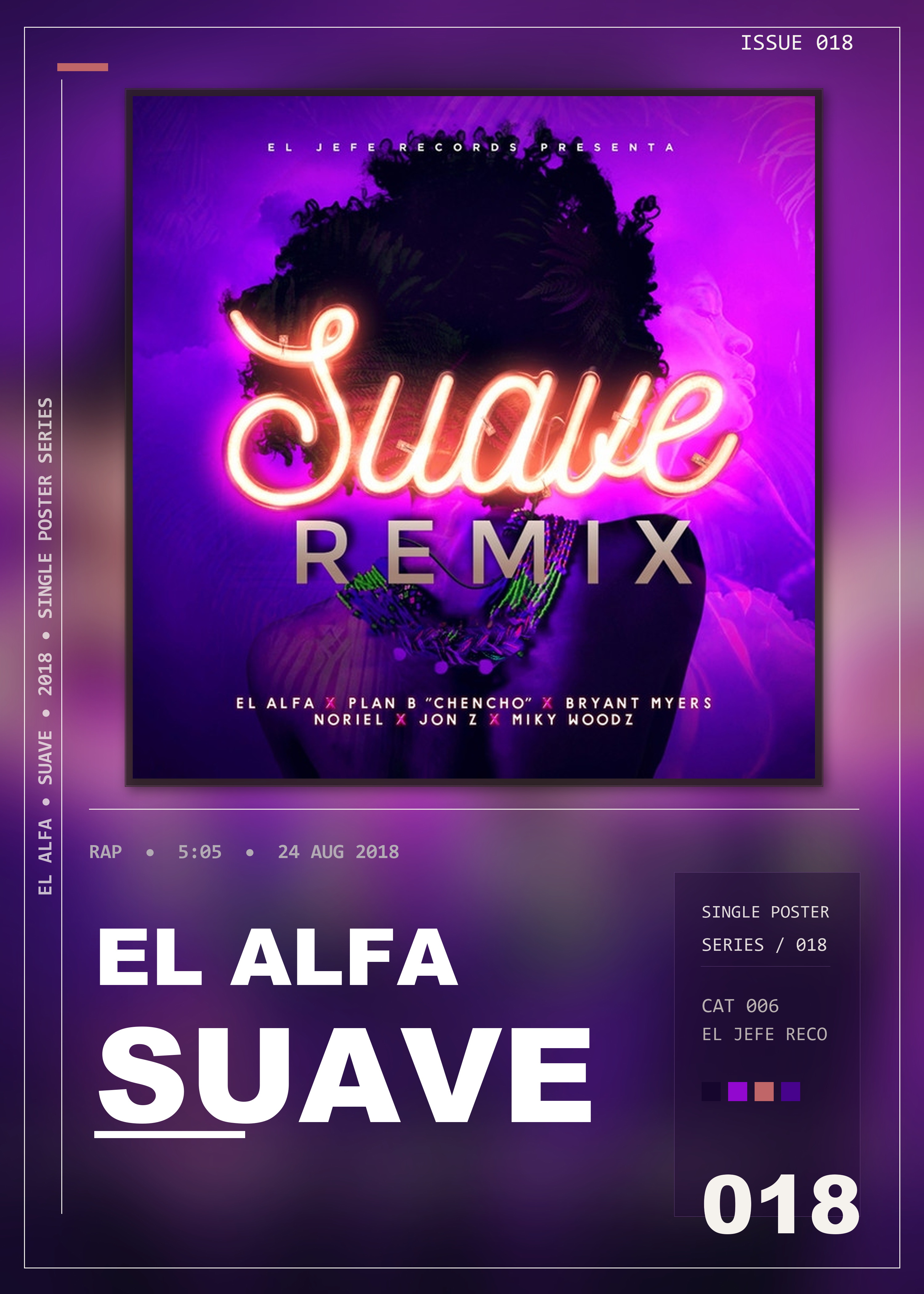 Music poster: El Alfa - Suave Remix